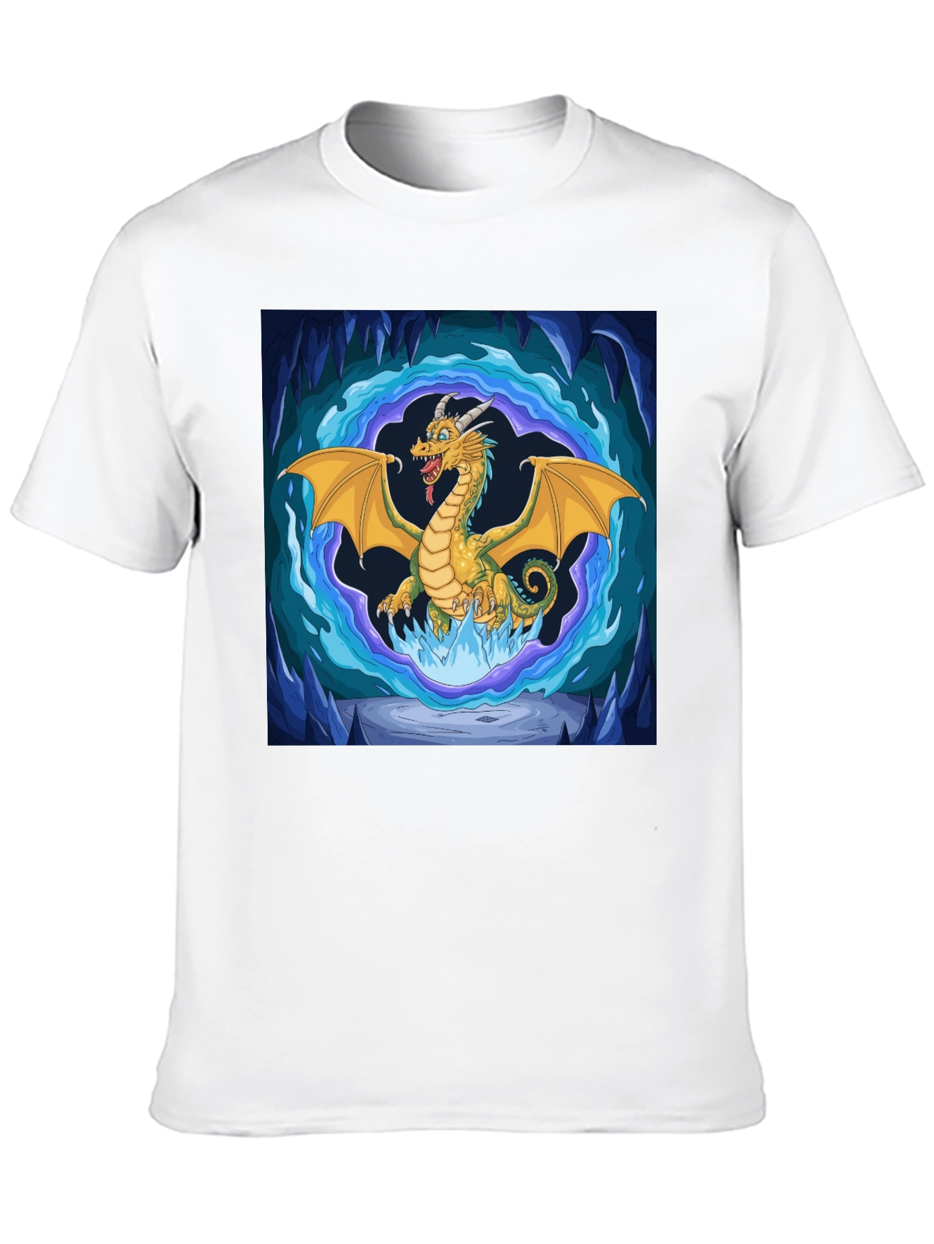 Dragon Graphic Tee - Fantasy Art Black T-Shirt