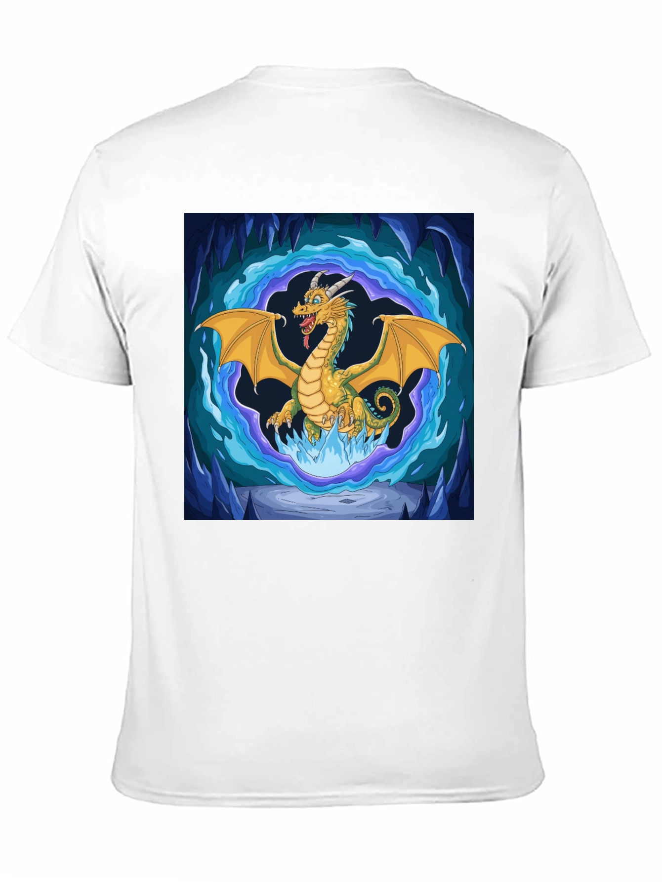 Dragon Graphic Tee - Fantasy Art Black T-Shirt