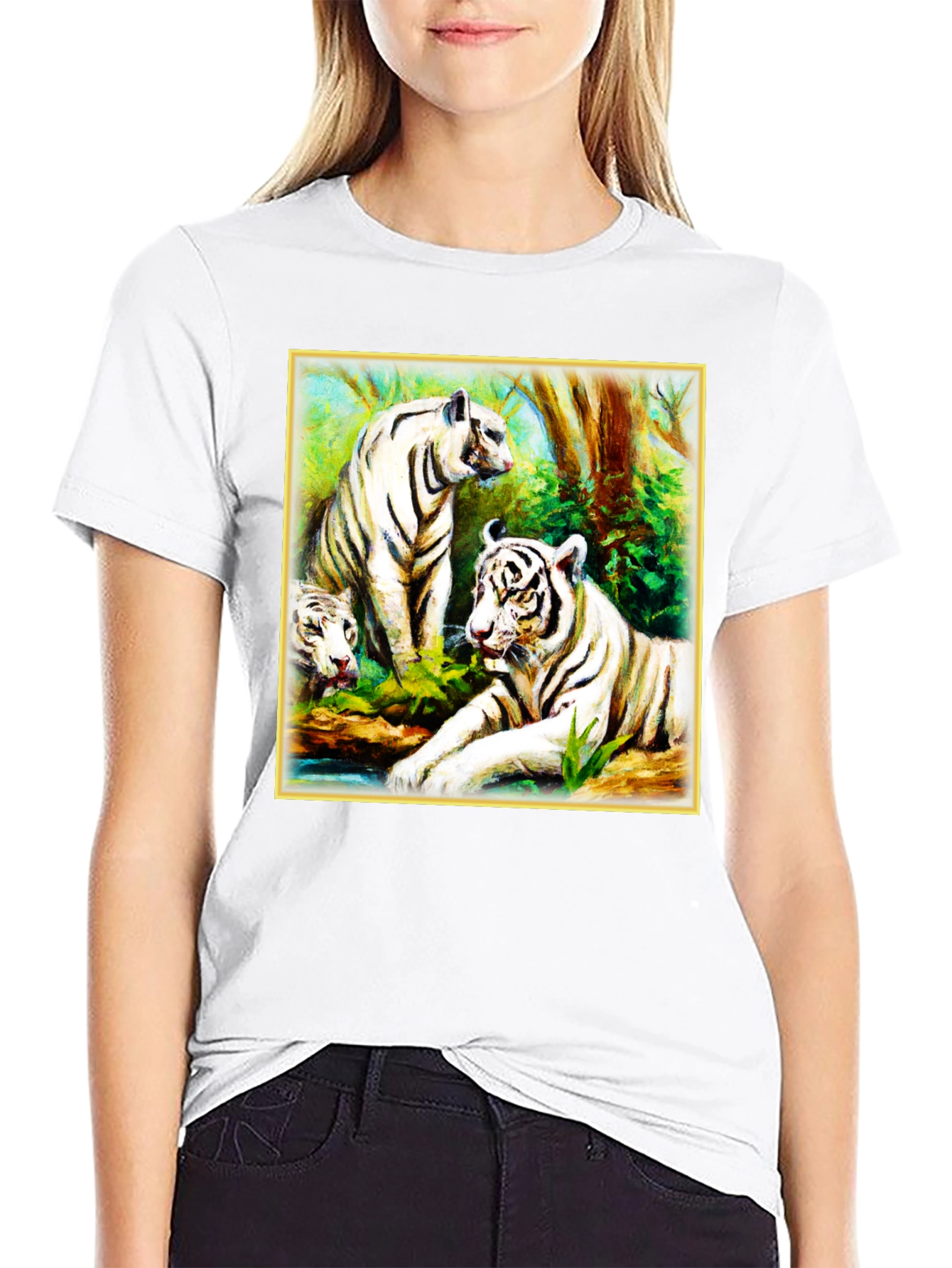 White Tiger Family T-Shirt