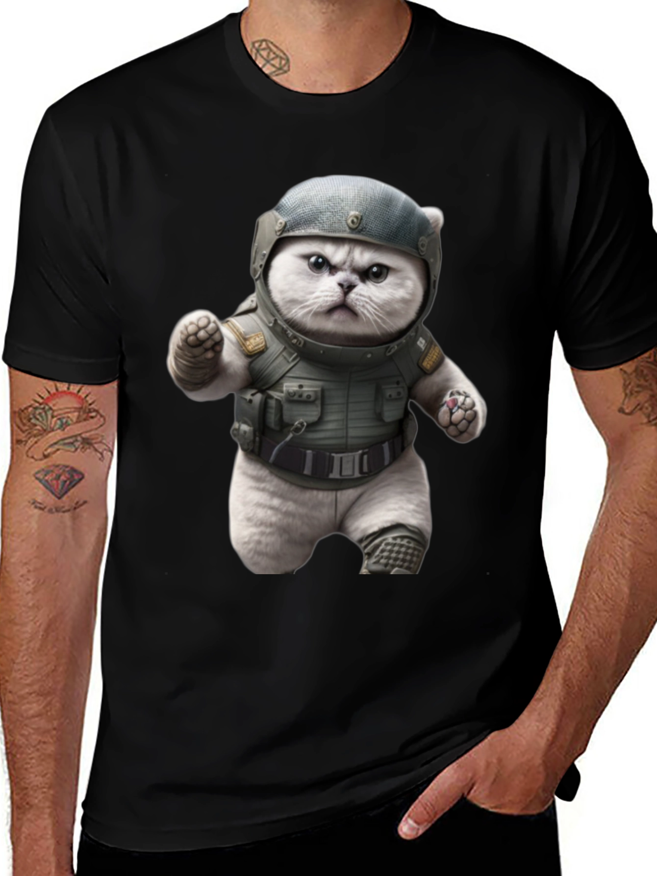 Tactical Cat T-Shirt - Military Grade Humor