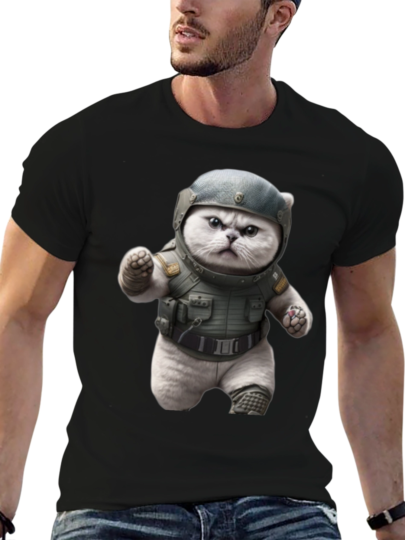 Tactical Cat T-Shirt - Military Grade Humor