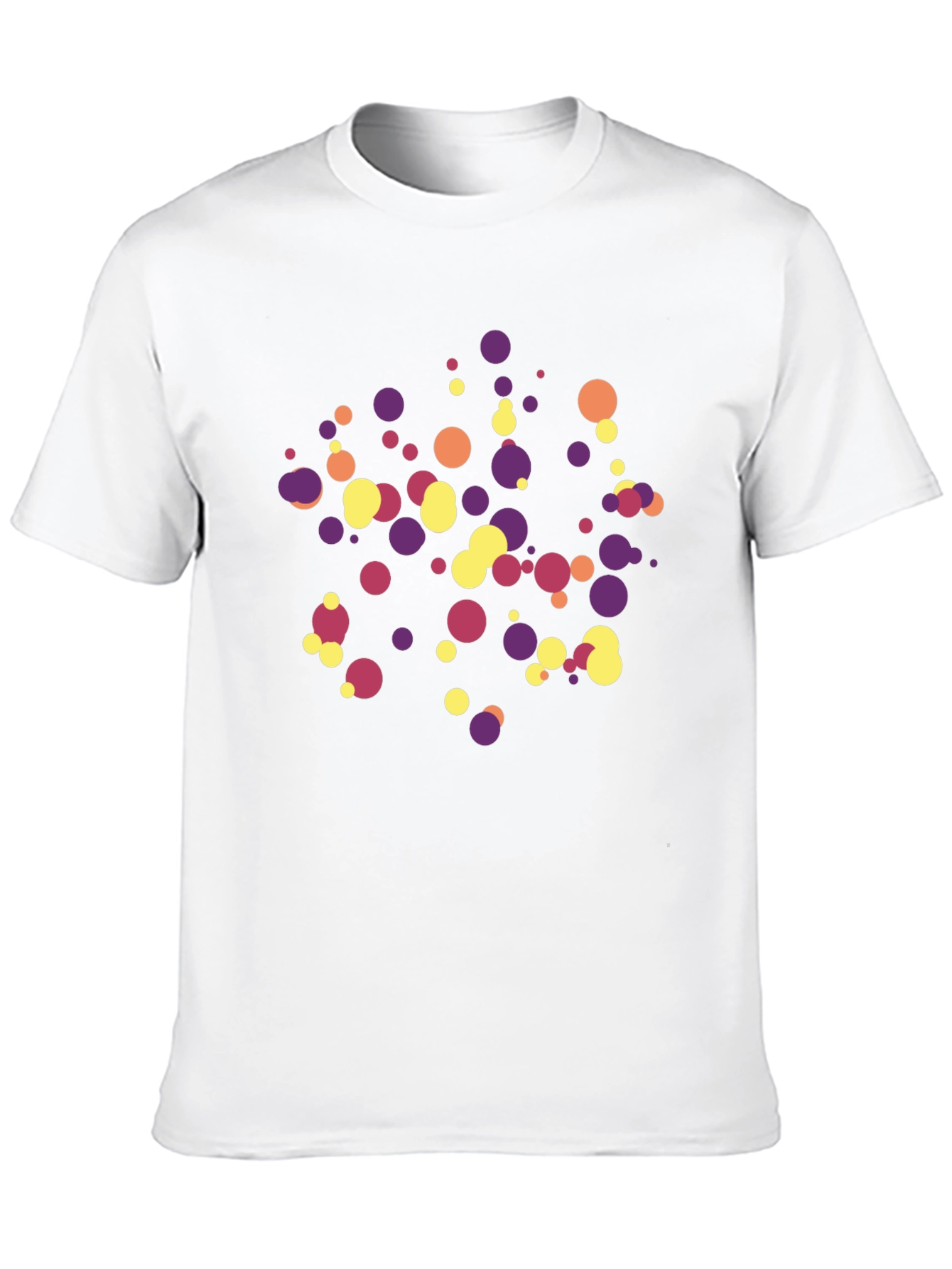 Fun Polka Dot Pattern Black T-Shirt