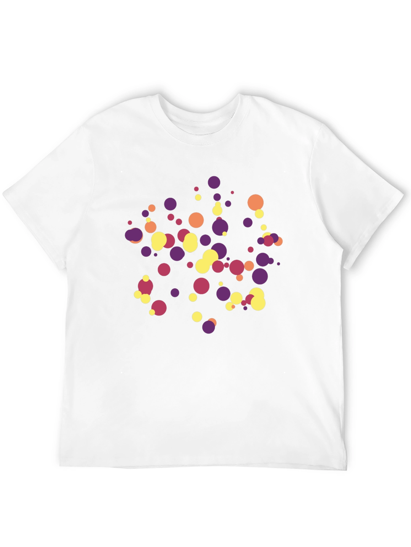 Fun Polka Dot Pattern Black T-Shirt