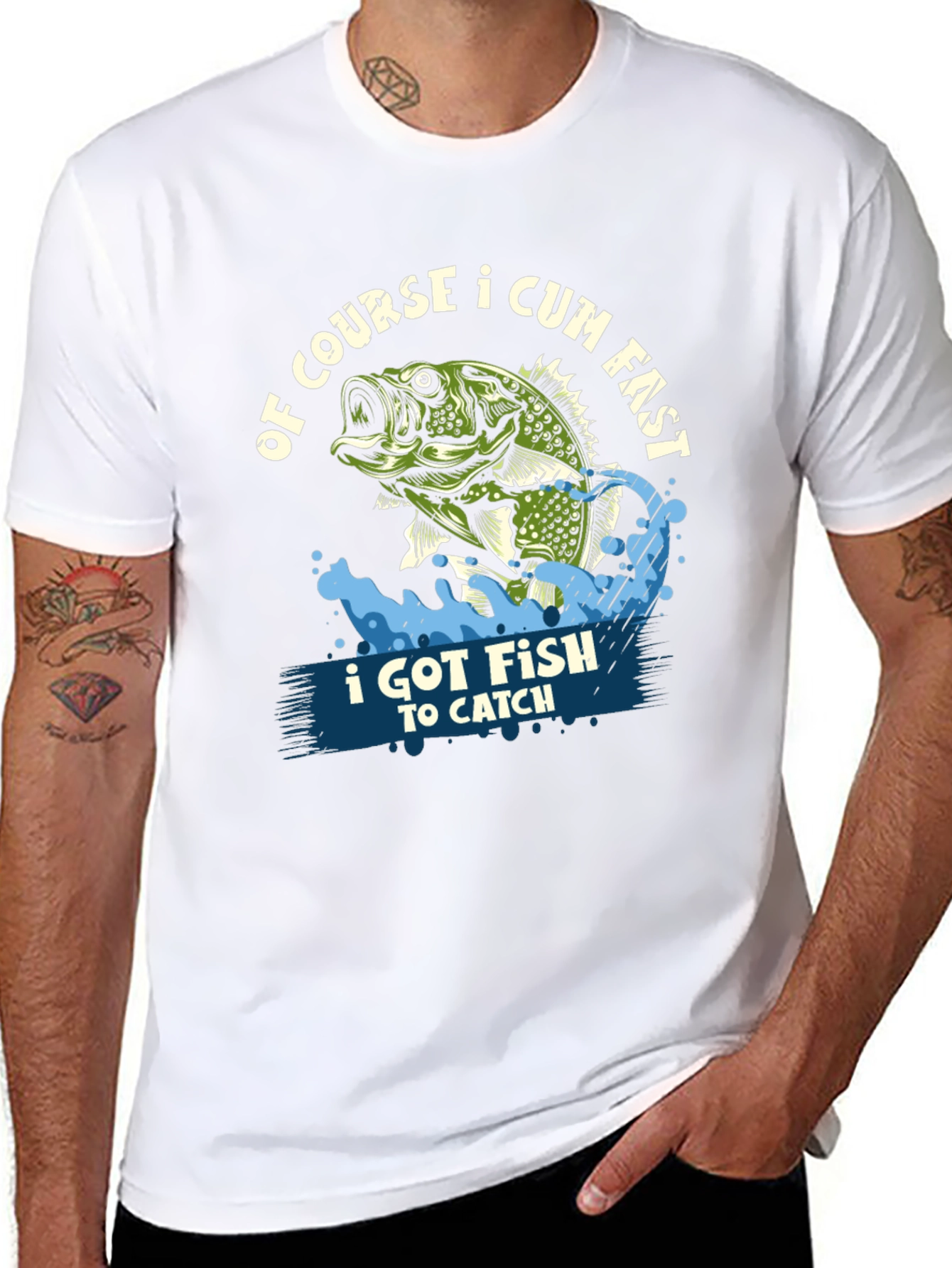 Funny Fishing T-Shirt: Of Course I Cum Fast