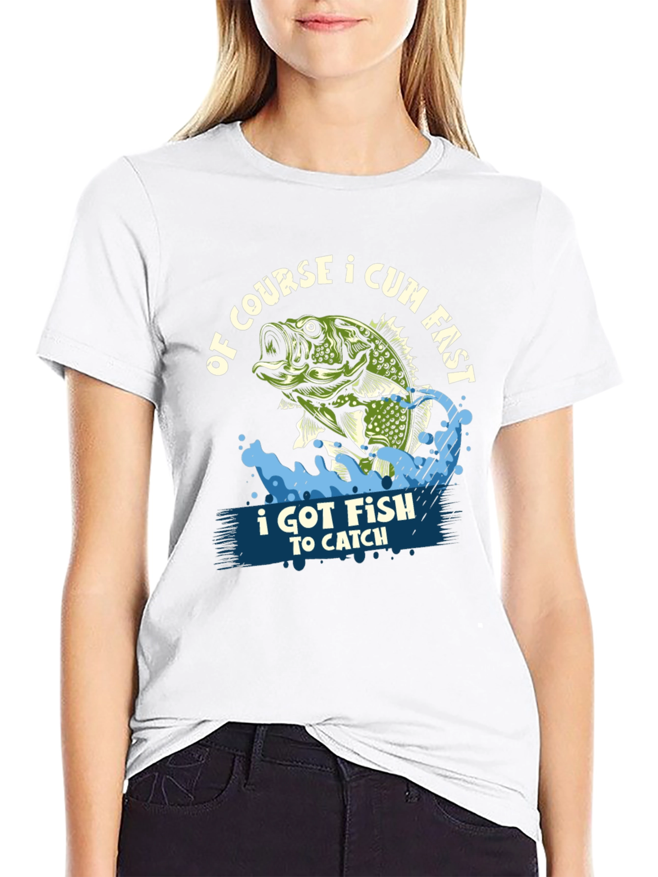 Funny Fishing T-Shirt: Of Course I Cum Fast