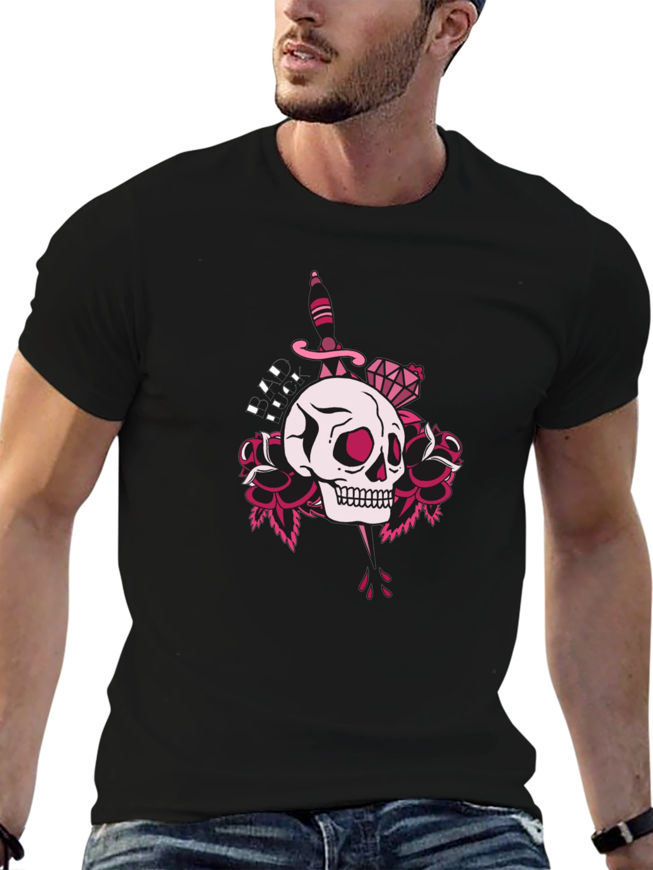 Skull & Dagger Graphic Tee - Classic Black T-Shirt