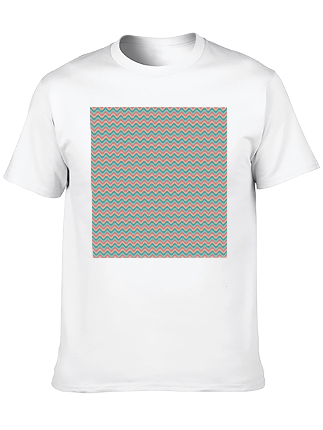 Retro Wave Pattern Tee - Black