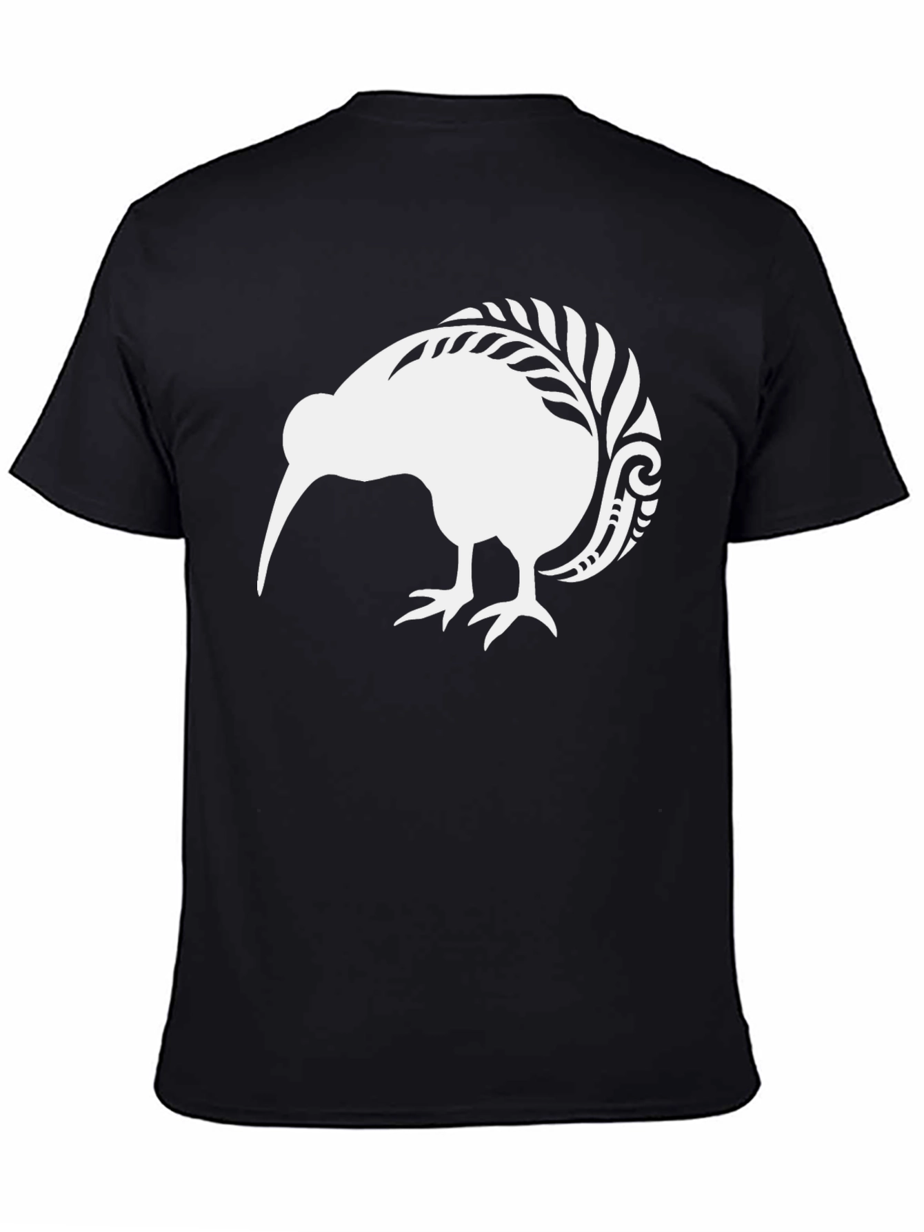 Kiwi Bird Graphic Tee - Black Cotton T-Shirt