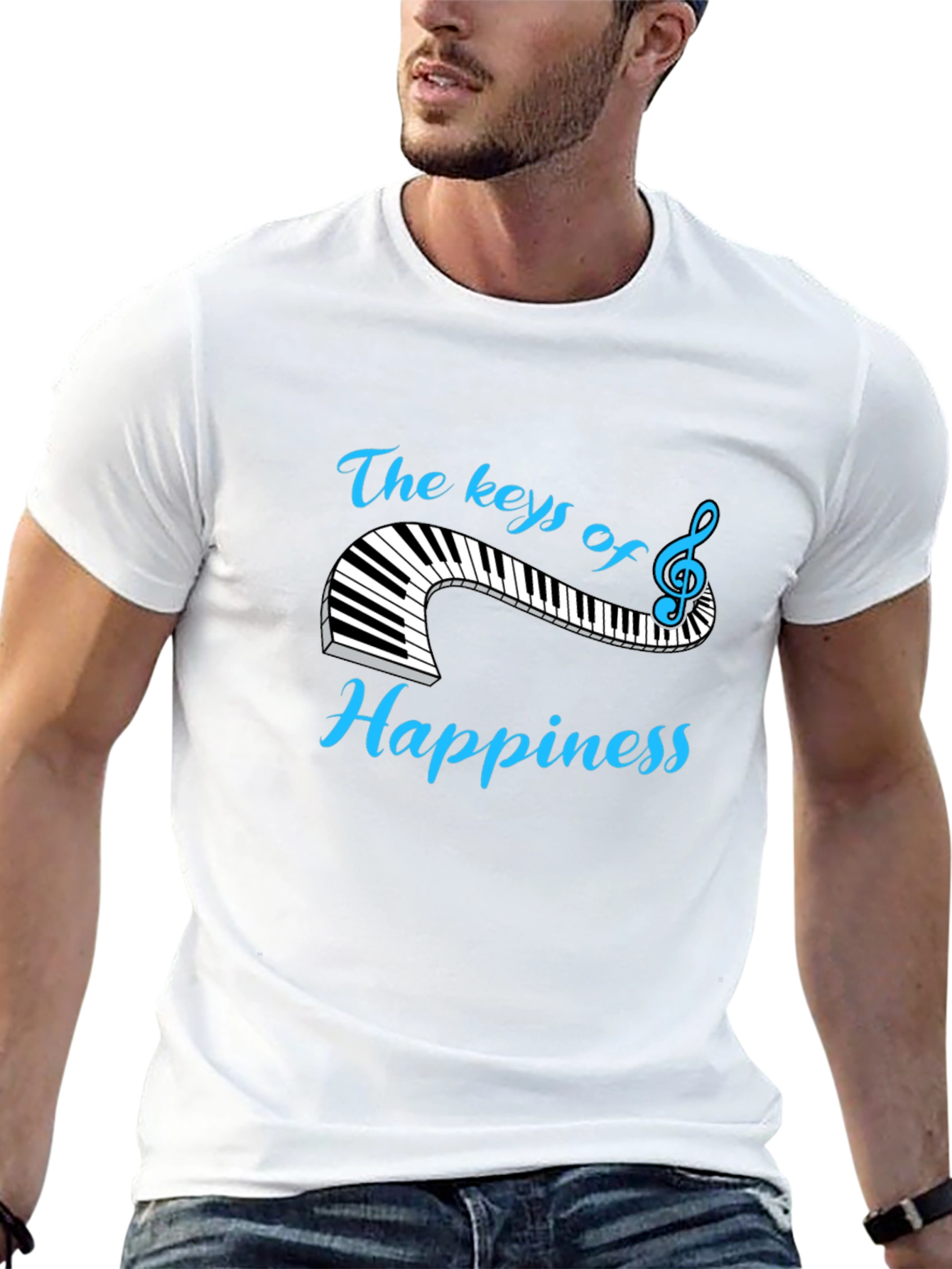 The Keys of Happiness T-Shirt - Music Lover Tee
