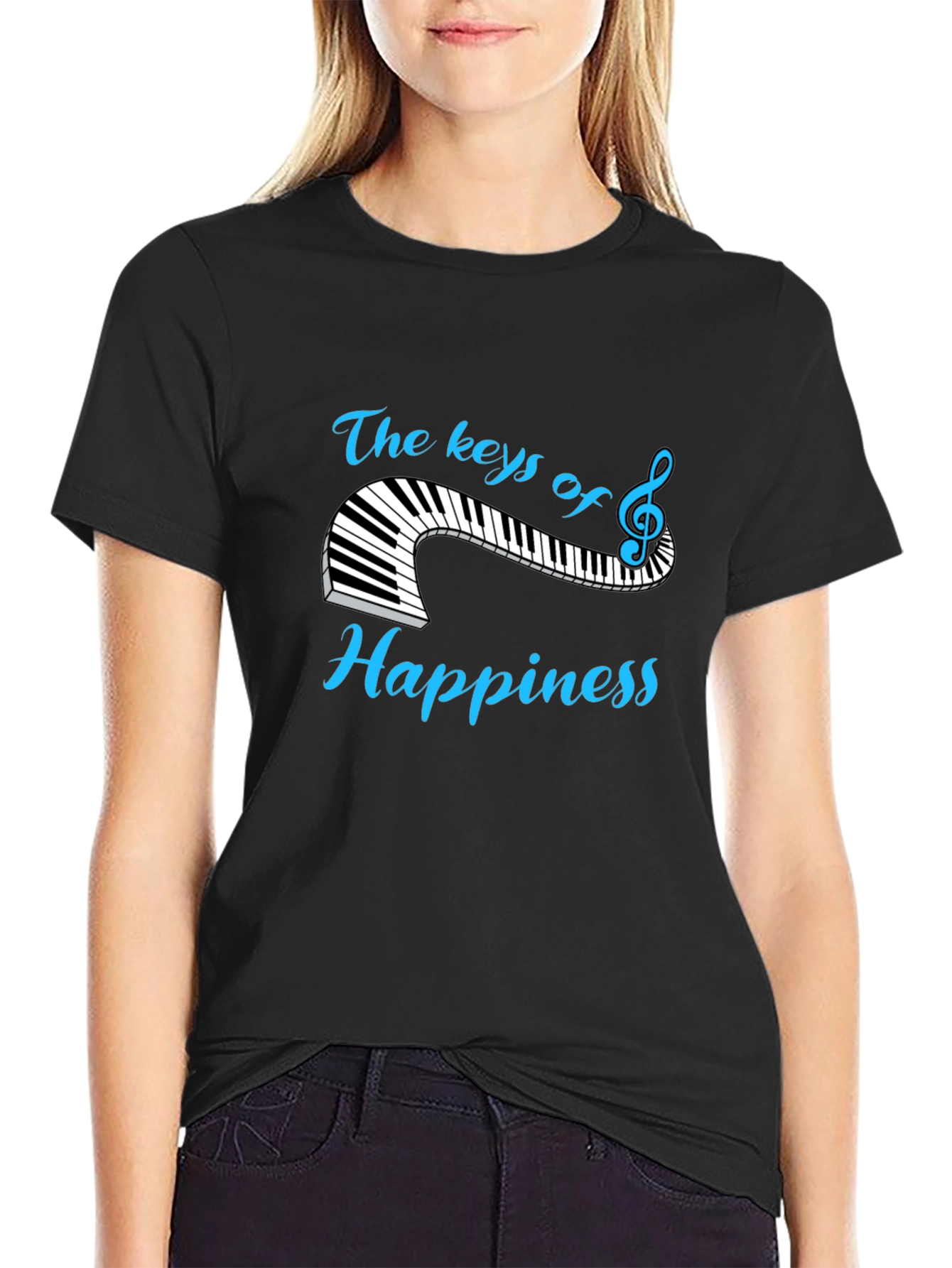 The Keys of Happiness T-Shirt - Music Lover Tee