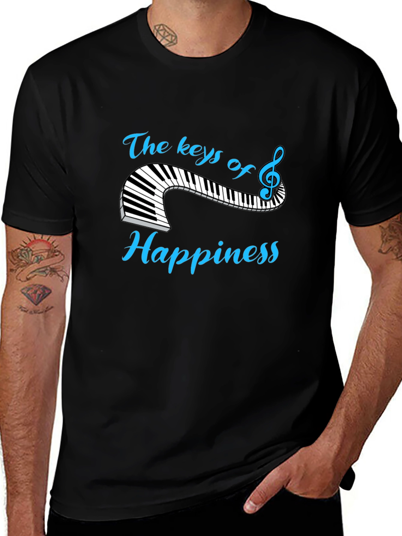 The Keys of Happiness T-Shirt - Music Lover Tee