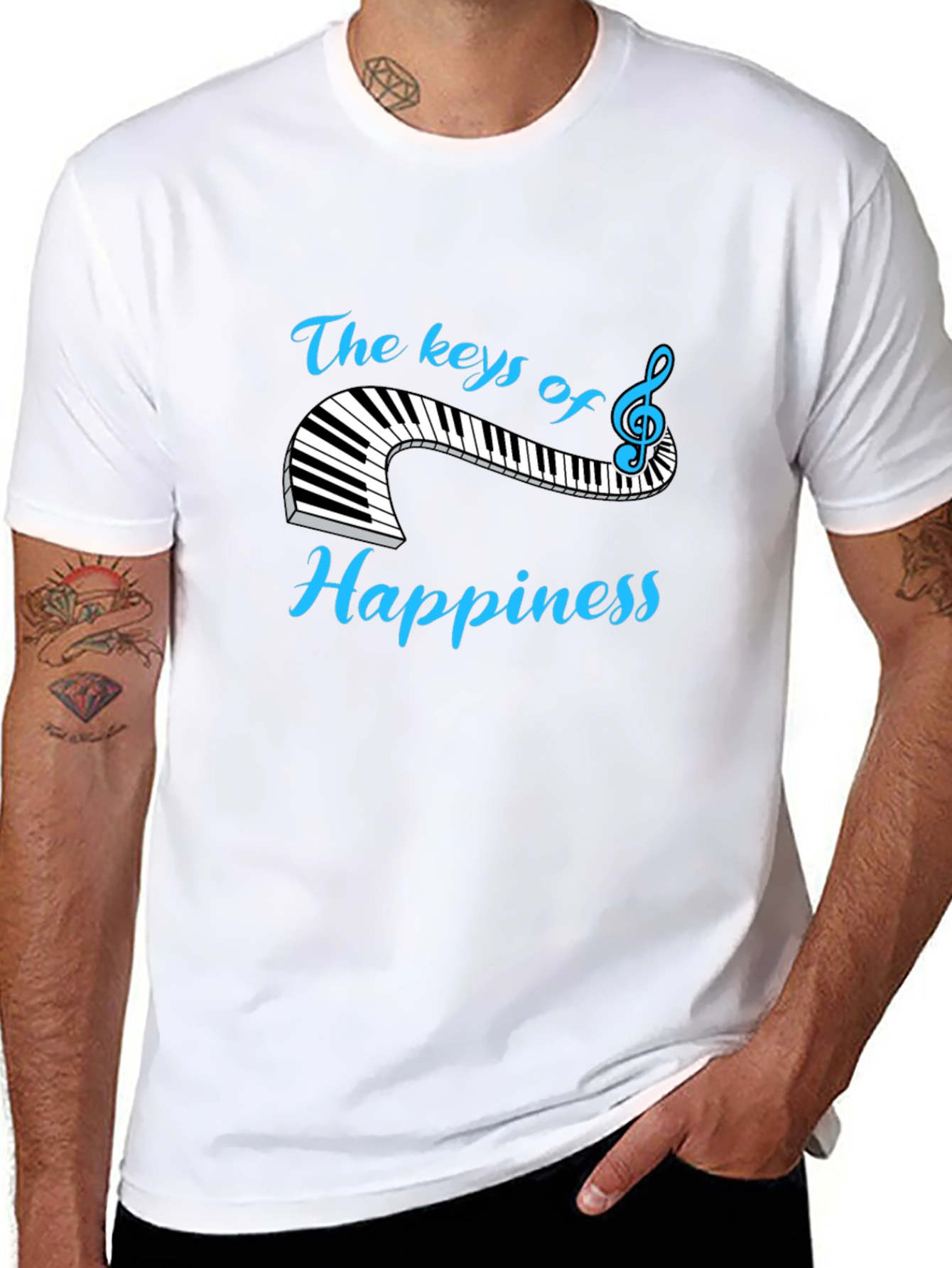 The Keys of Happiness T-Shirt - Music Lover Tee