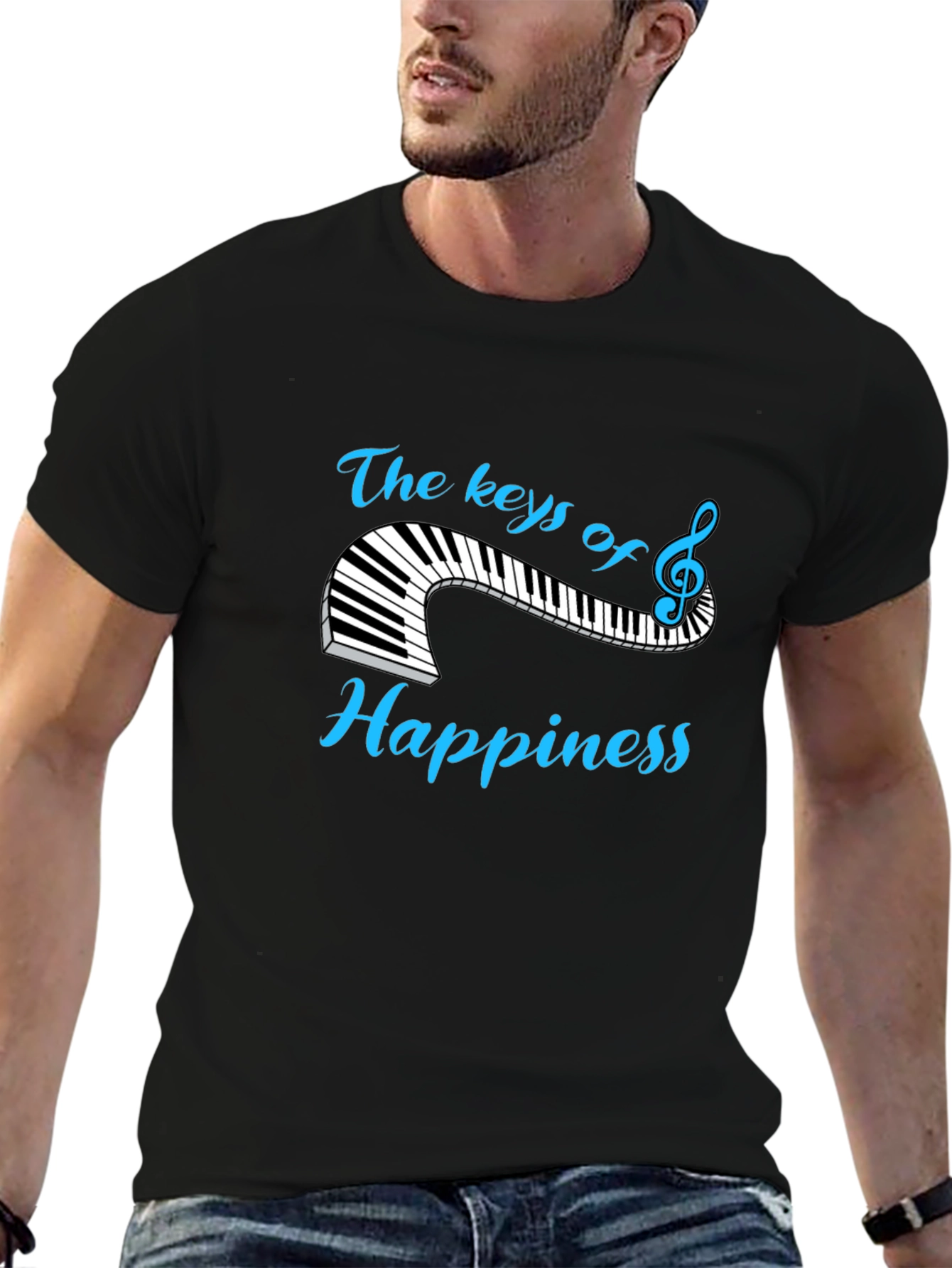 The Keys of Happiness T-Shirt - Music Lover Tee