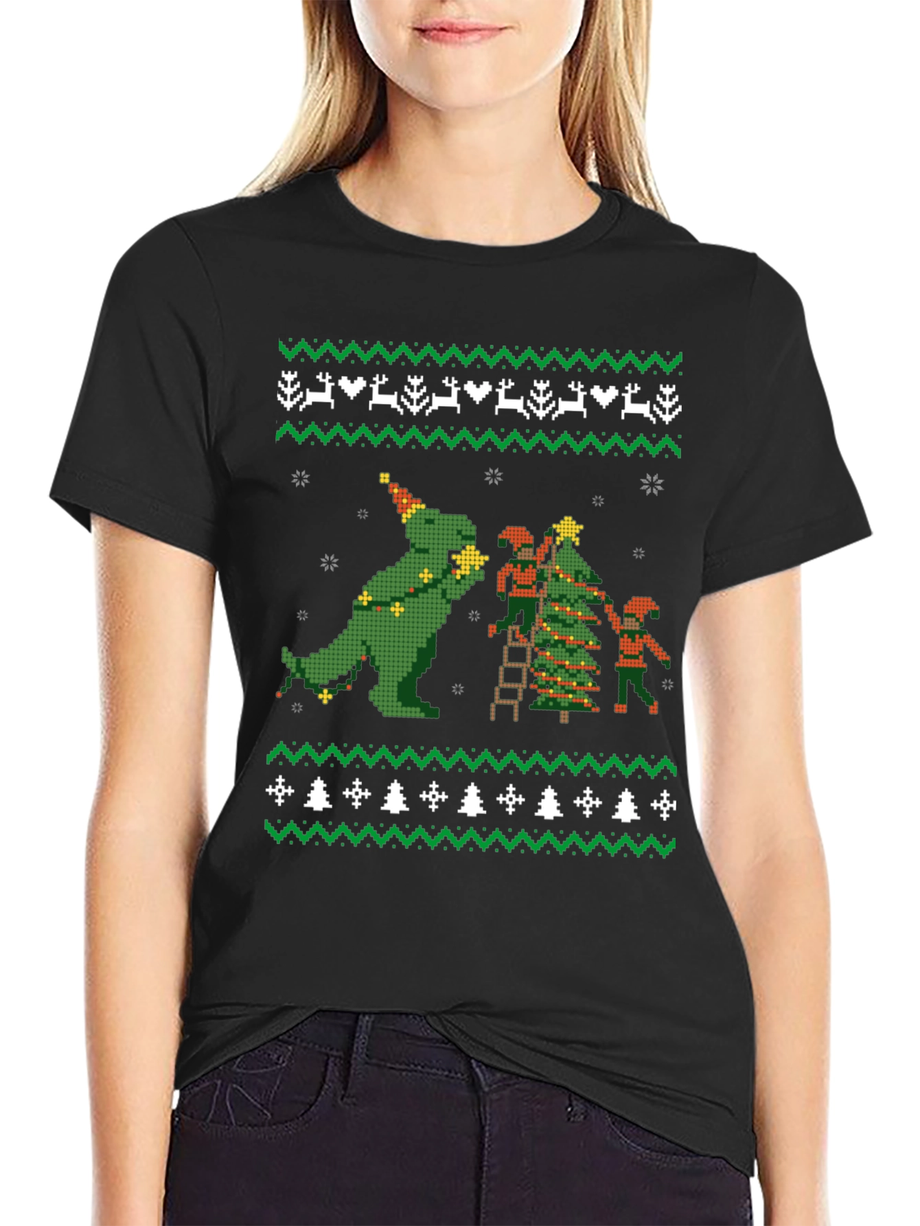 Christmas Dinosaur T-Shirt