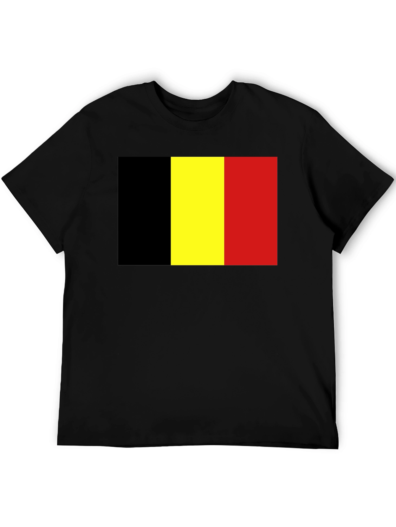 Belgium Flag Graphic T-Shirt - Black