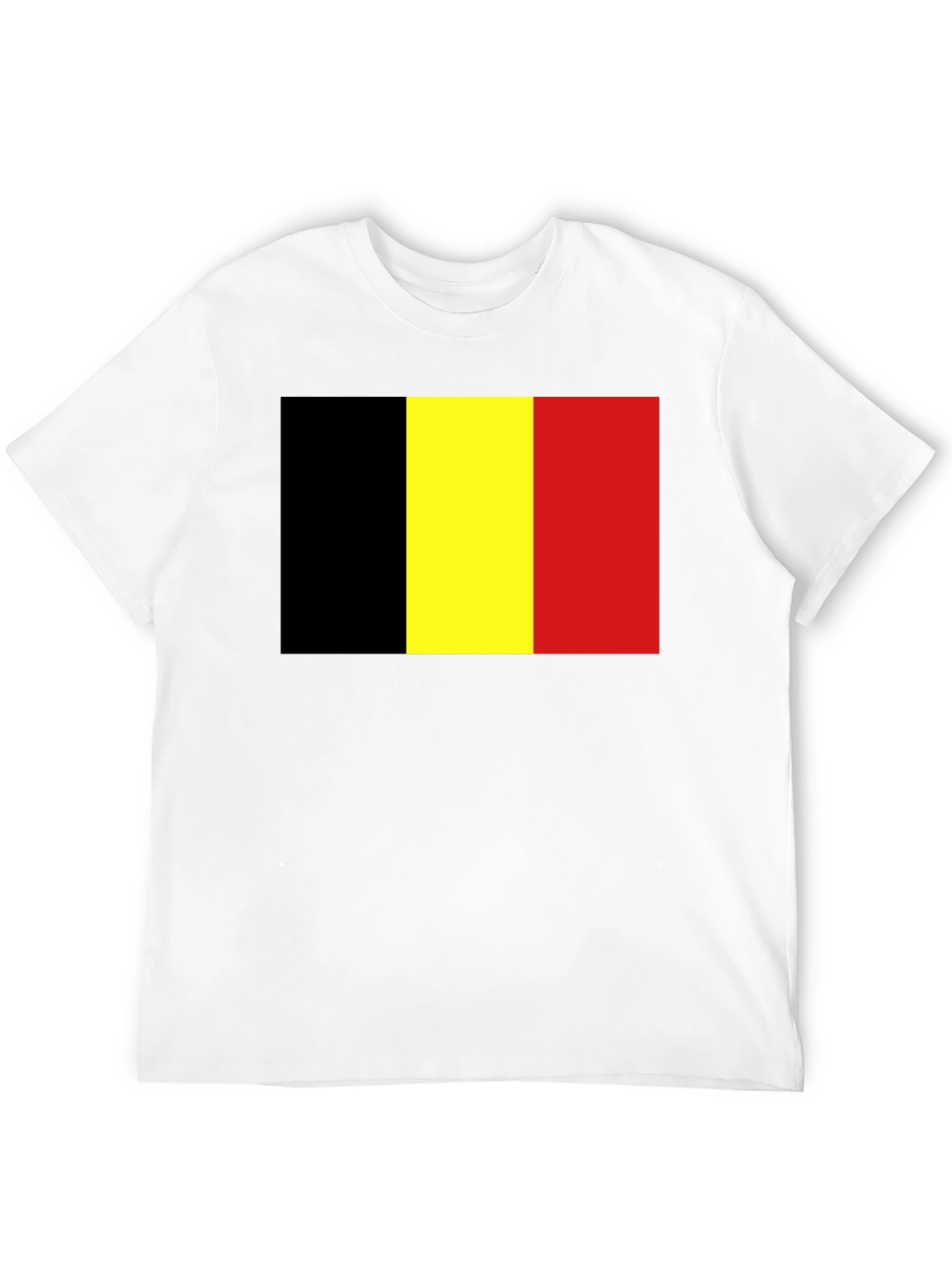 Belgium Flag Graphic T-Shirt - Black