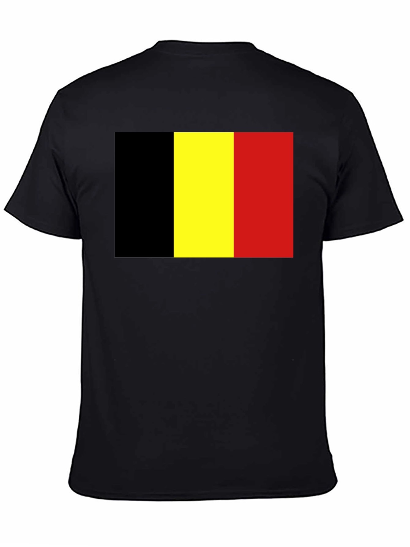Belgium Flag Graphic T-Shirt - Black