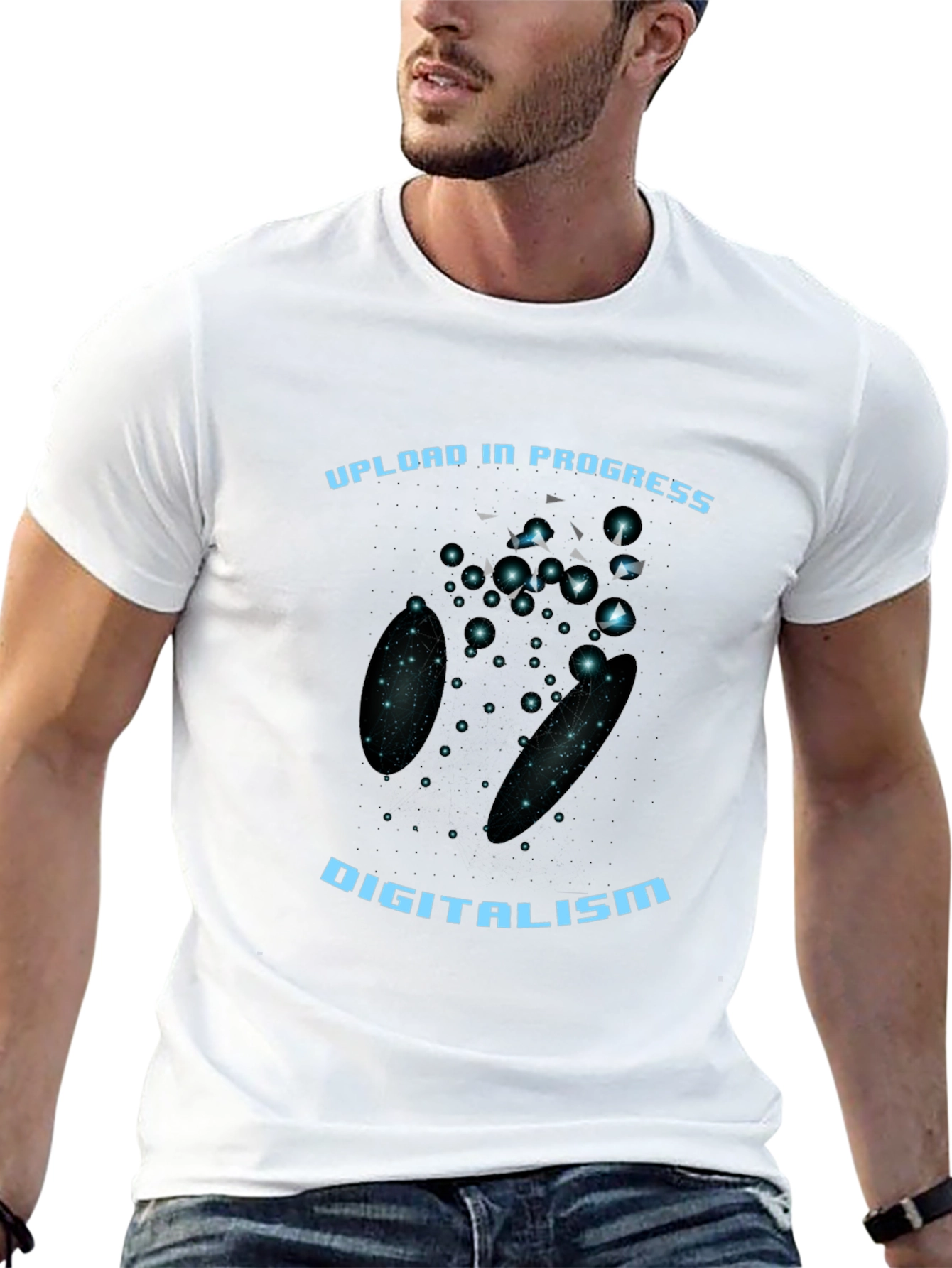 Digitalism Upload Black Graphic Tee