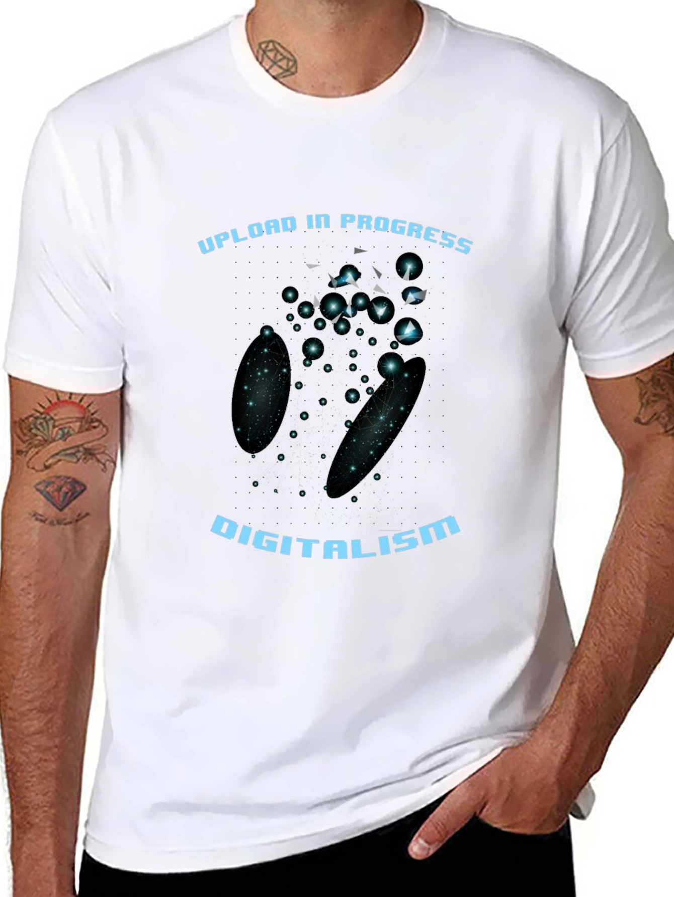Digitalism Upload Black Graphic Tee