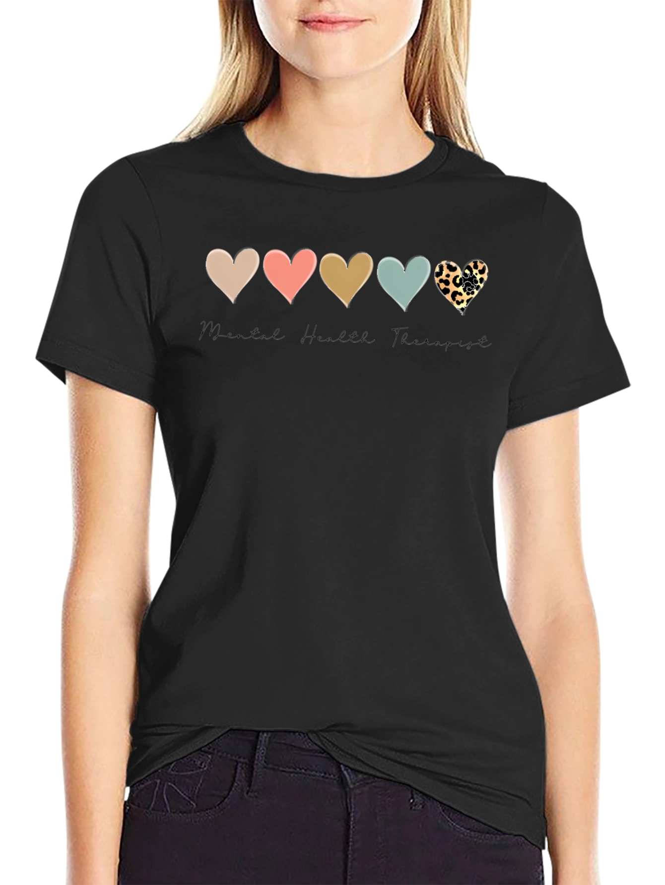 Mental Health Therapist Heart T-Shirt