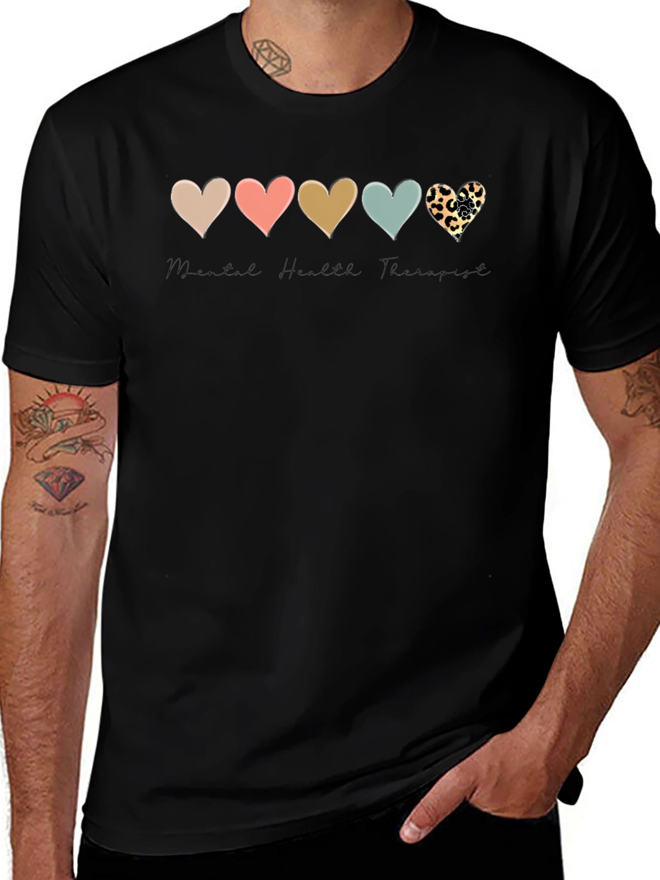 Mental Health Therapist Heart T-Shirt