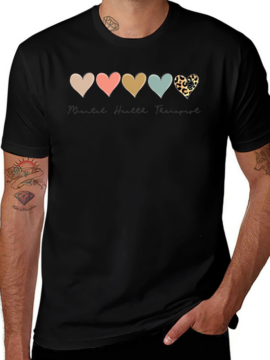 Mental Health Therapist Heart T-Shirt