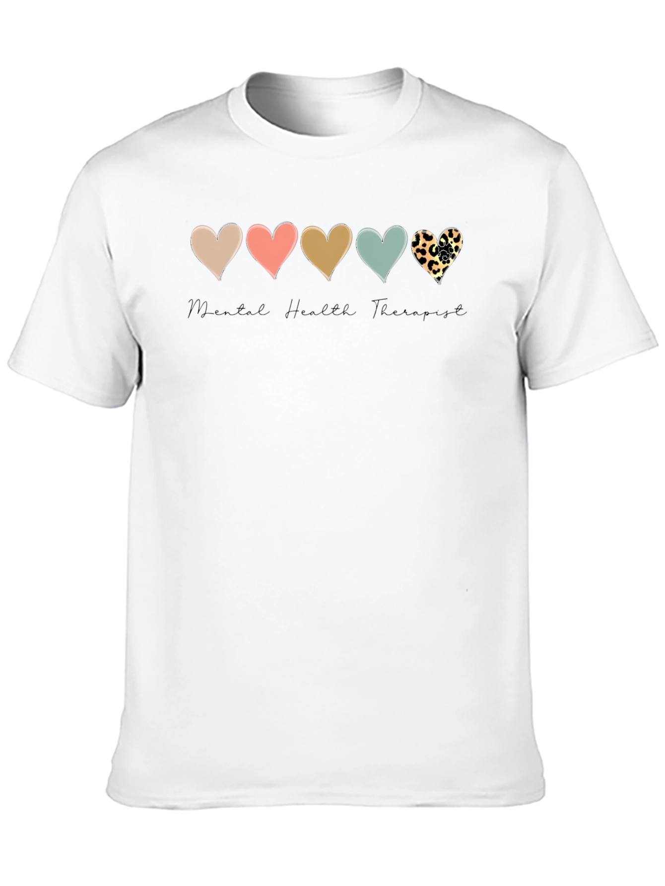 Mental Health Therapist Heart T-Shirt