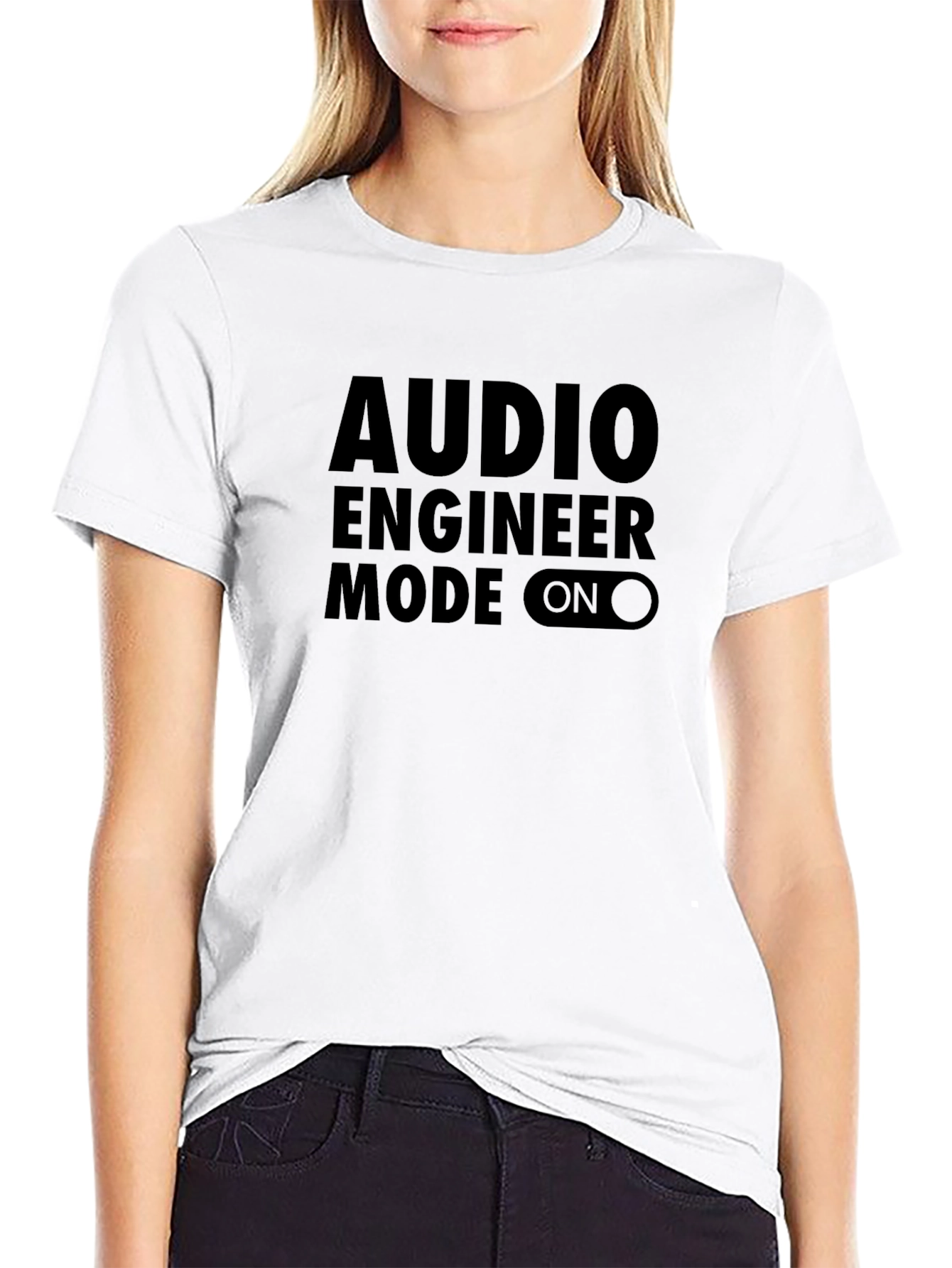 Audio Engineer Mode On T-Shirt - Black
