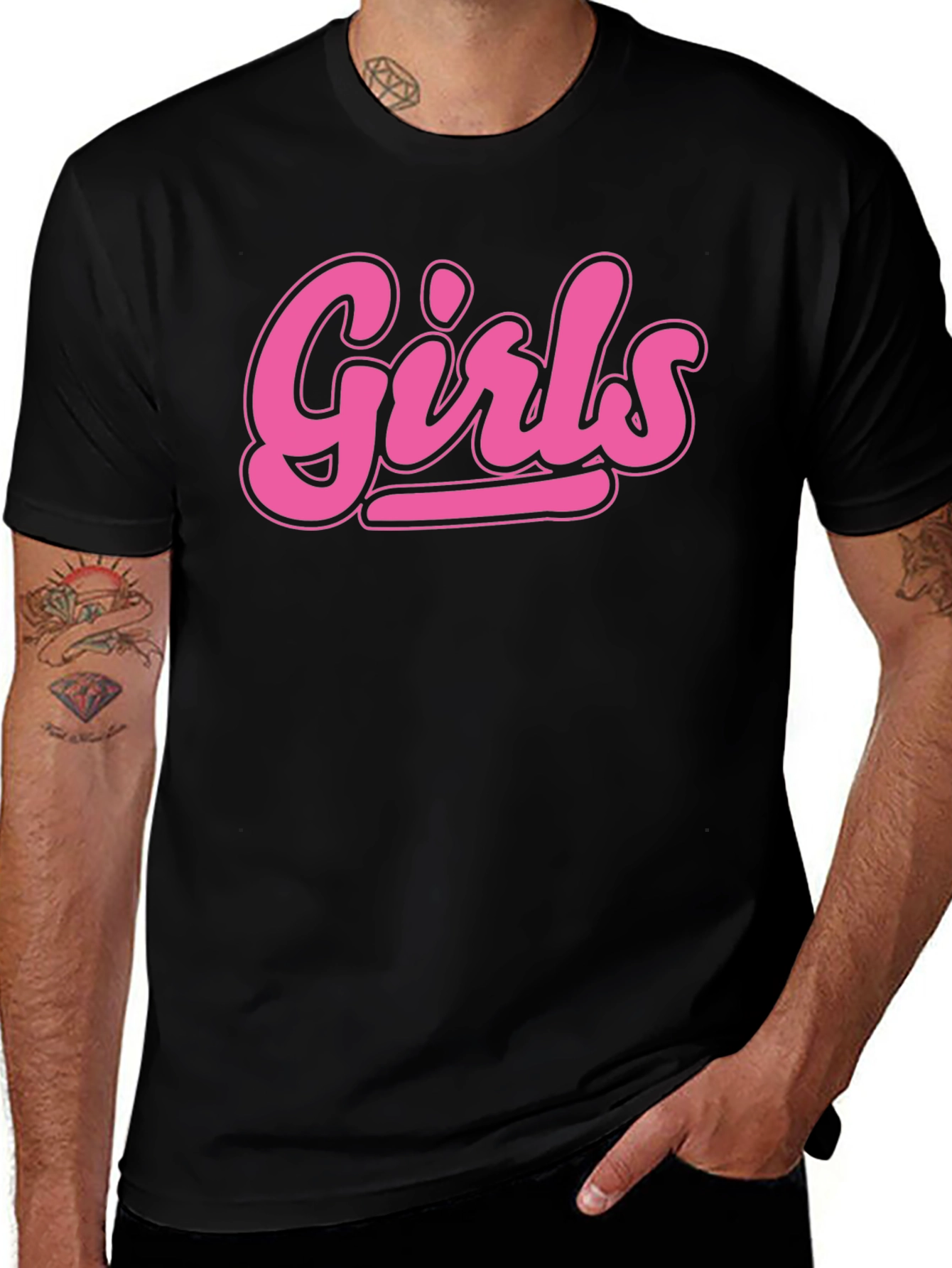 Girls Graphic Tee - Black