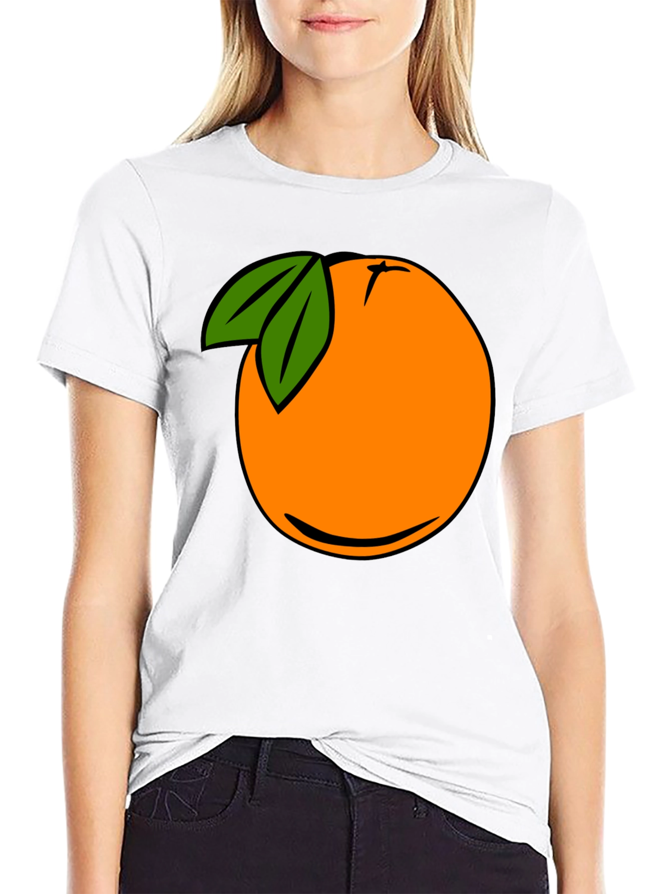 Cartoon Orange Graphic Tee
