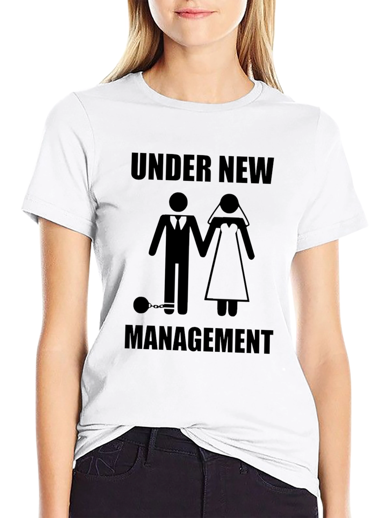 Under New Management T-Shirt - Groom Wedding Humor