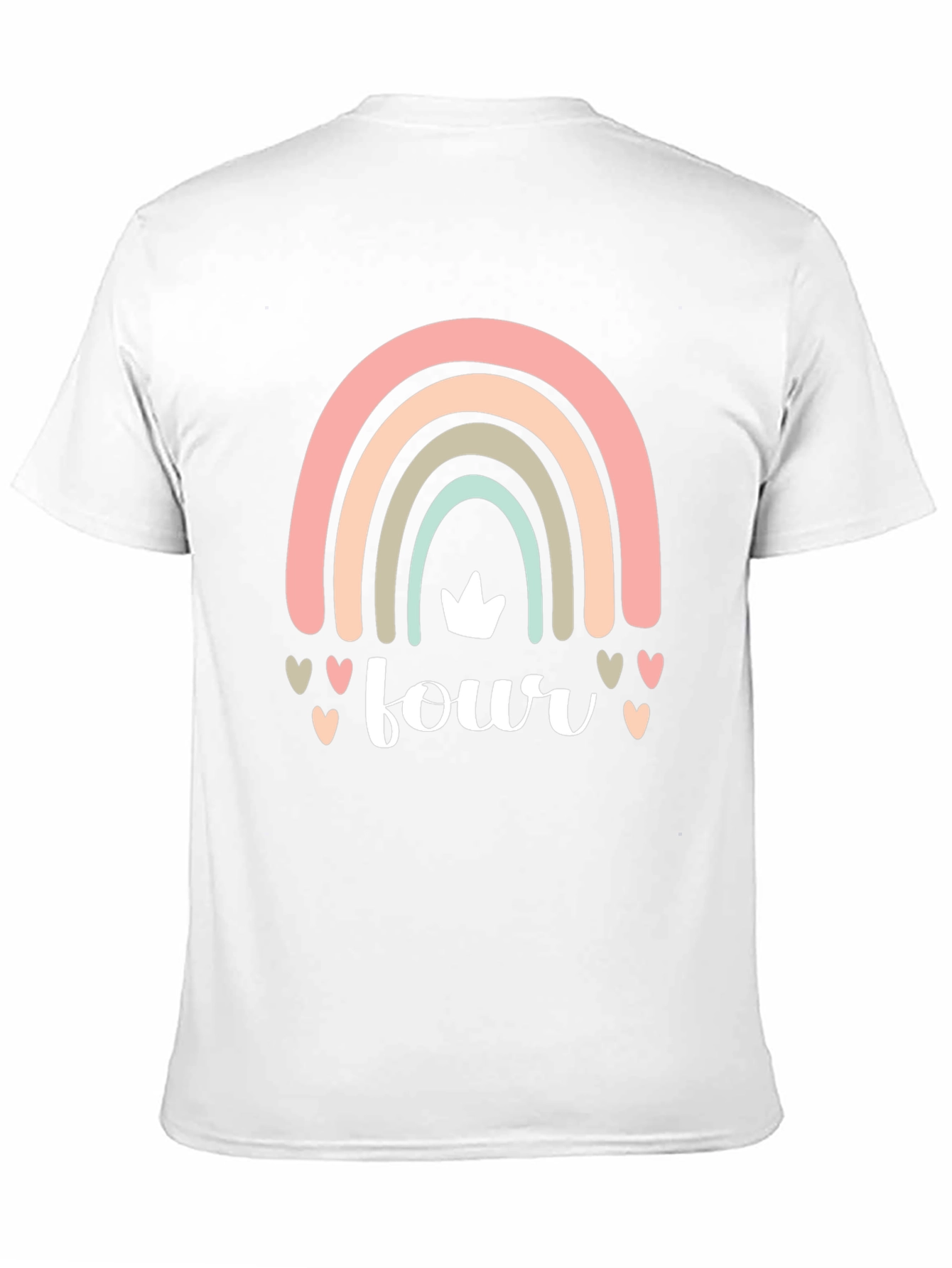 Rainbow Four Birthday Party Shirt
