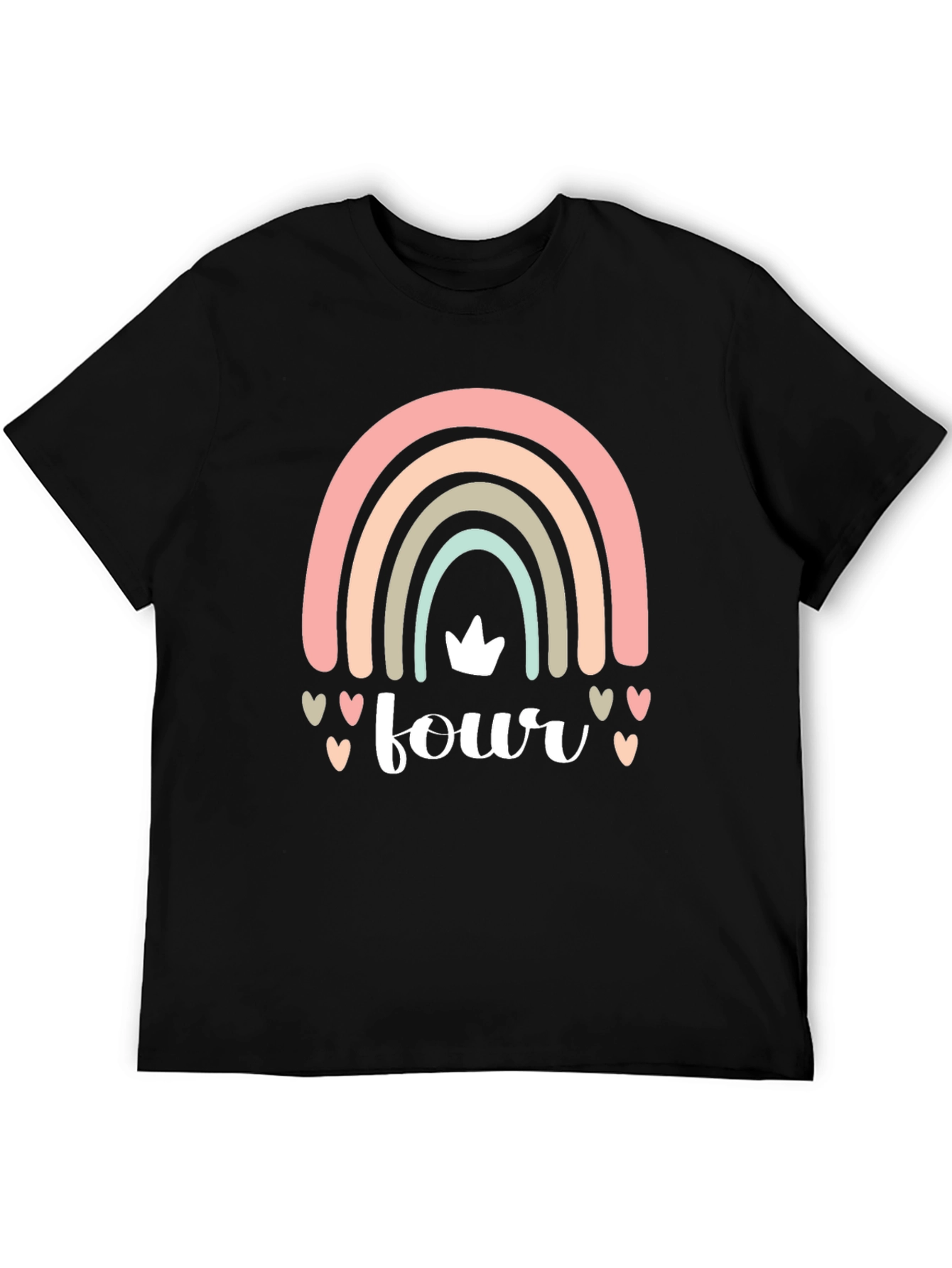 Rainbow Four Birthday Party Shirt