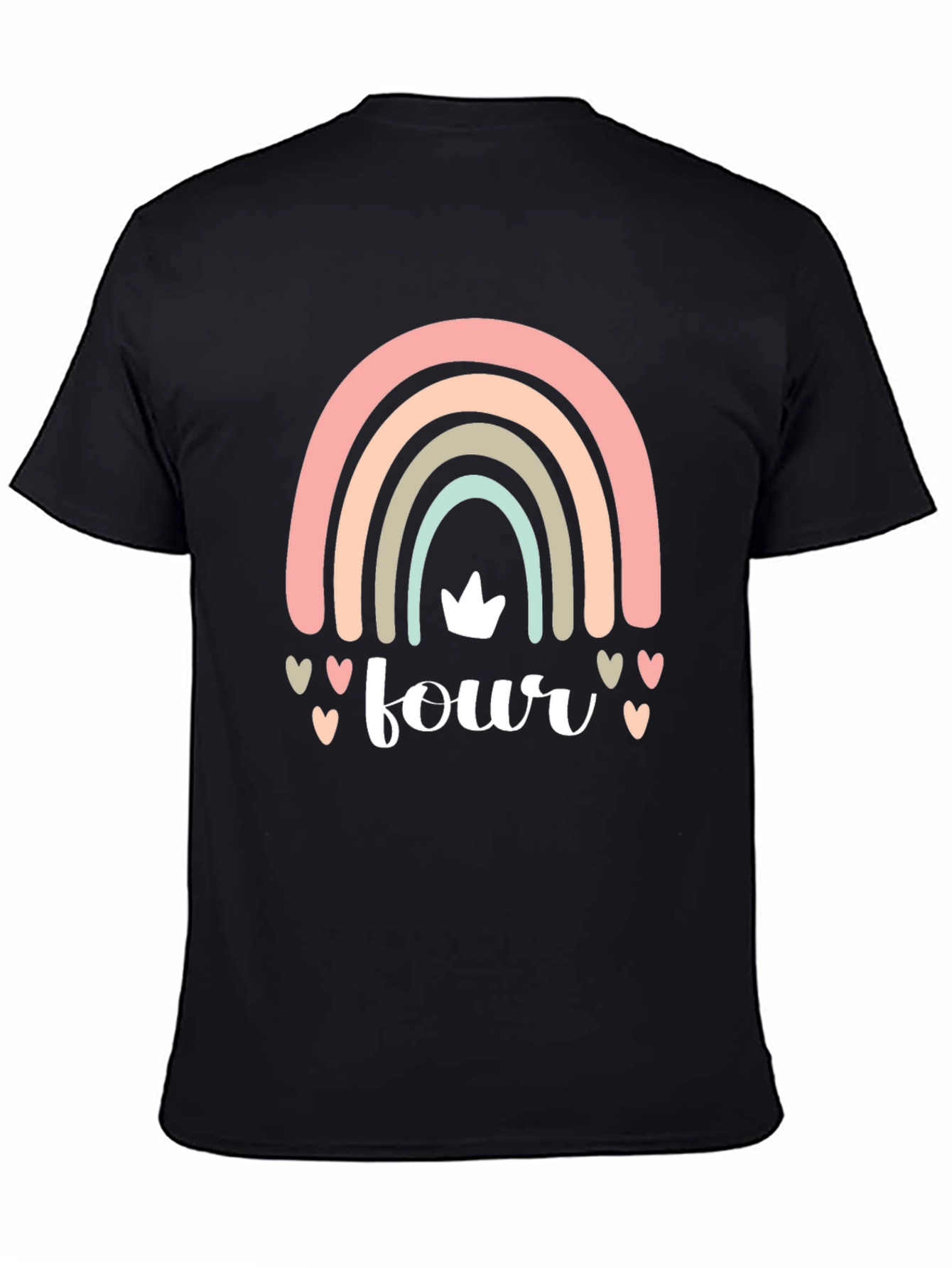 Rainbow Four Birthday Party Shirt