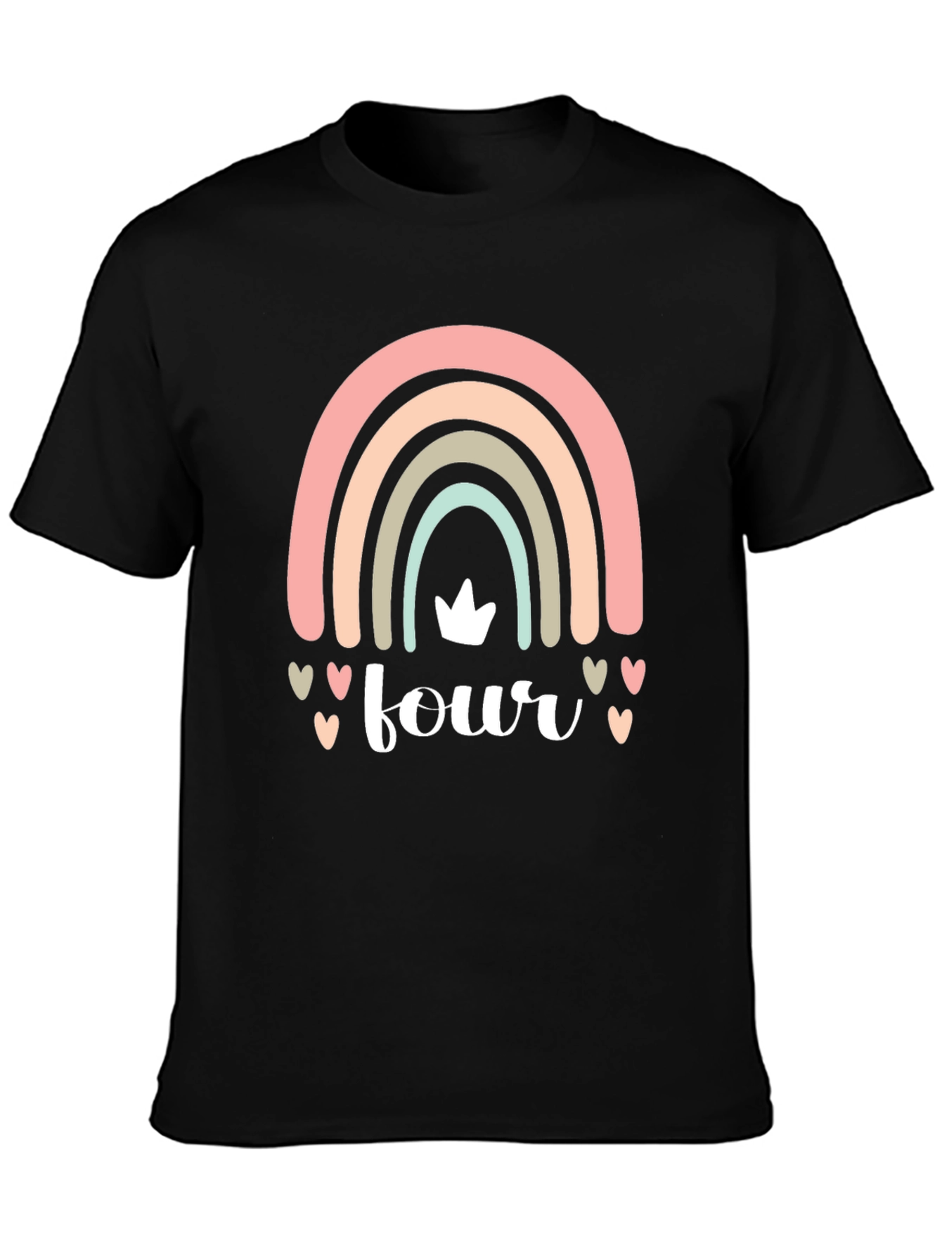 Rainbow Four Birthday Party Shirt