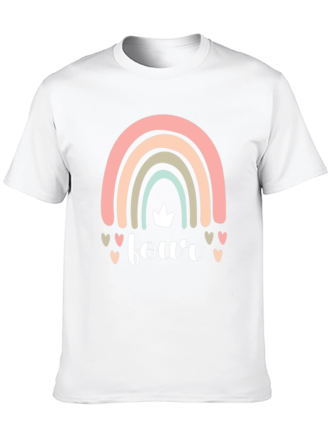 Rainbow Four Birthday Party Shirt