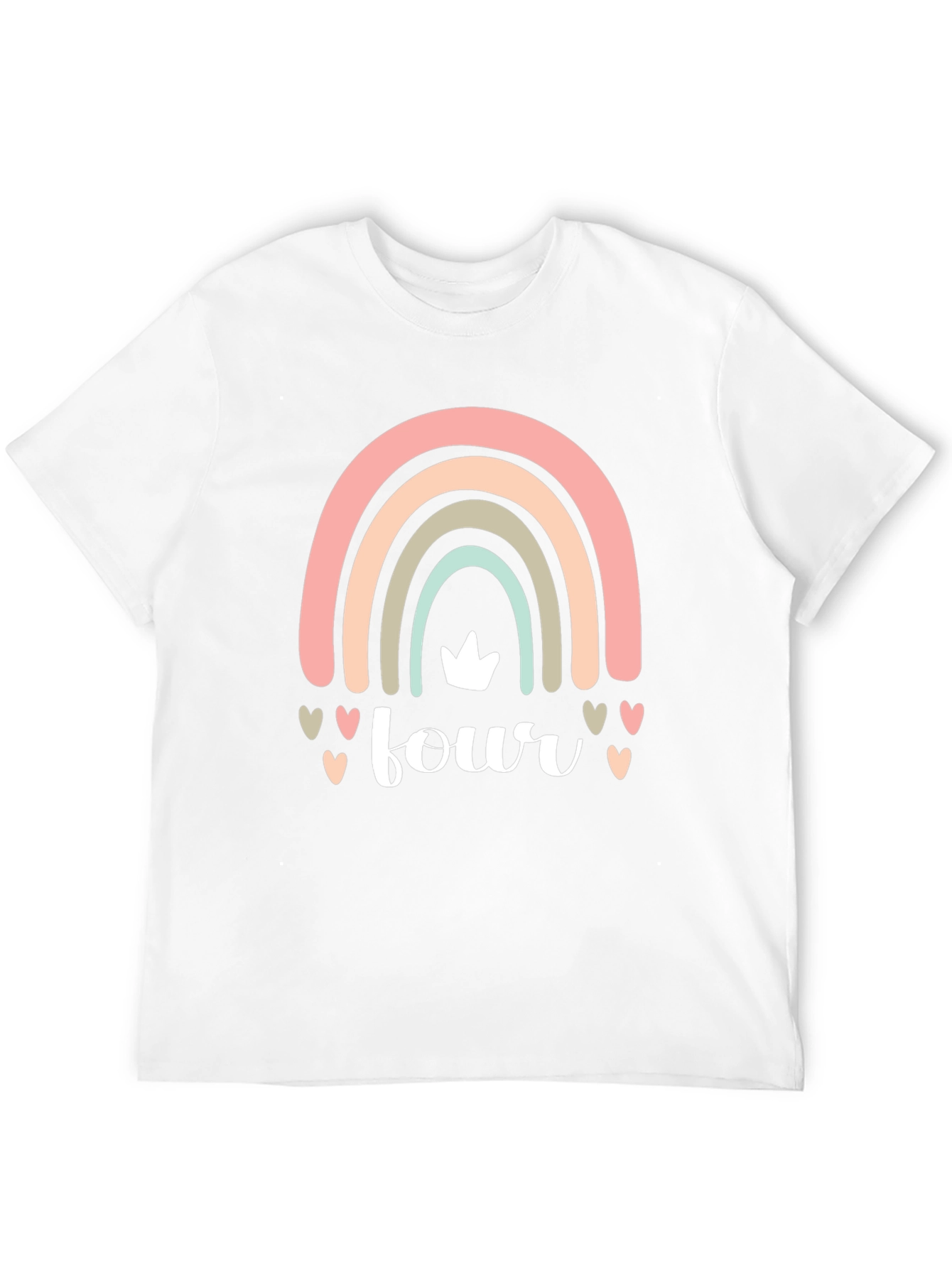 Rainbow Four Birthday Party Shirt