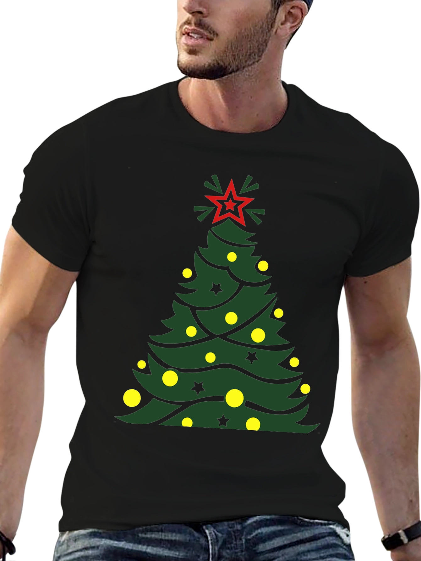 Festive Christmas Tree Graphic Tee