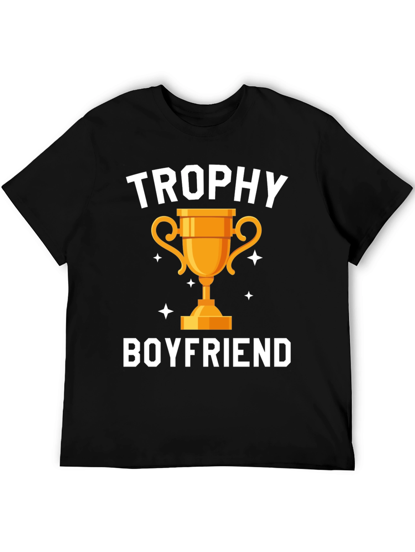 Trophy Boyfriend Graphic Tee - Black Cotton Blend