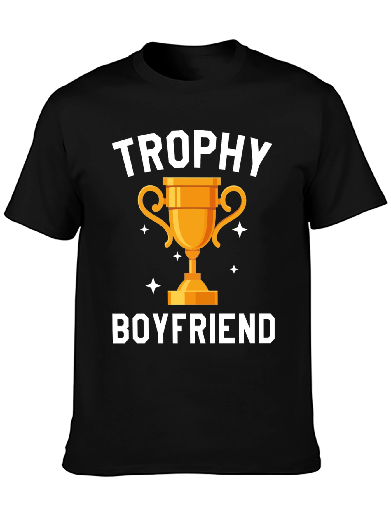 Trophy Boyfriend Graphic Tee - Black Cotton Blend
