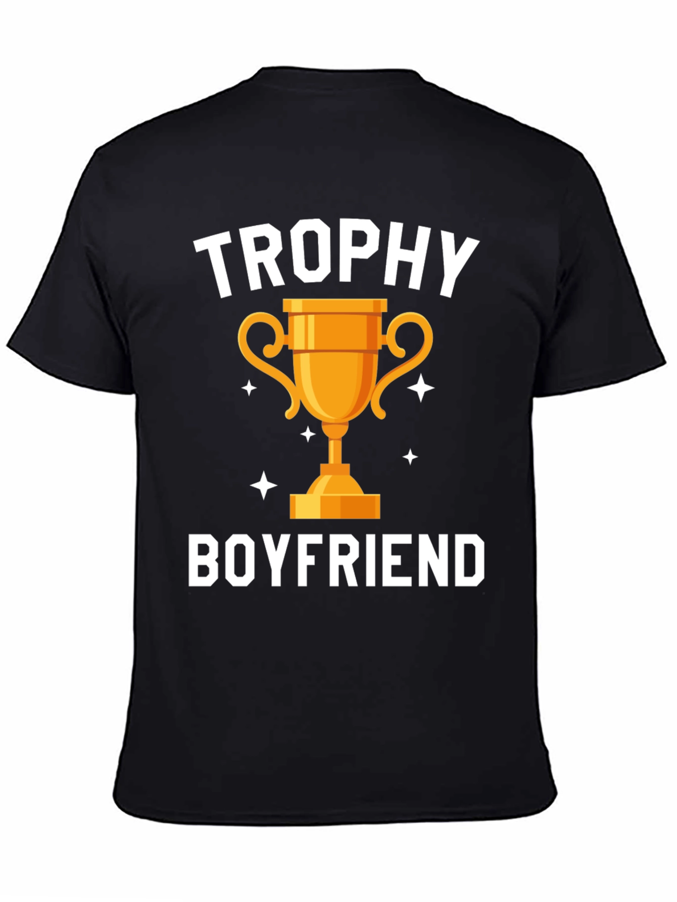 Trophy Boyfriend Graphic Tee - Black Cotton Blend
