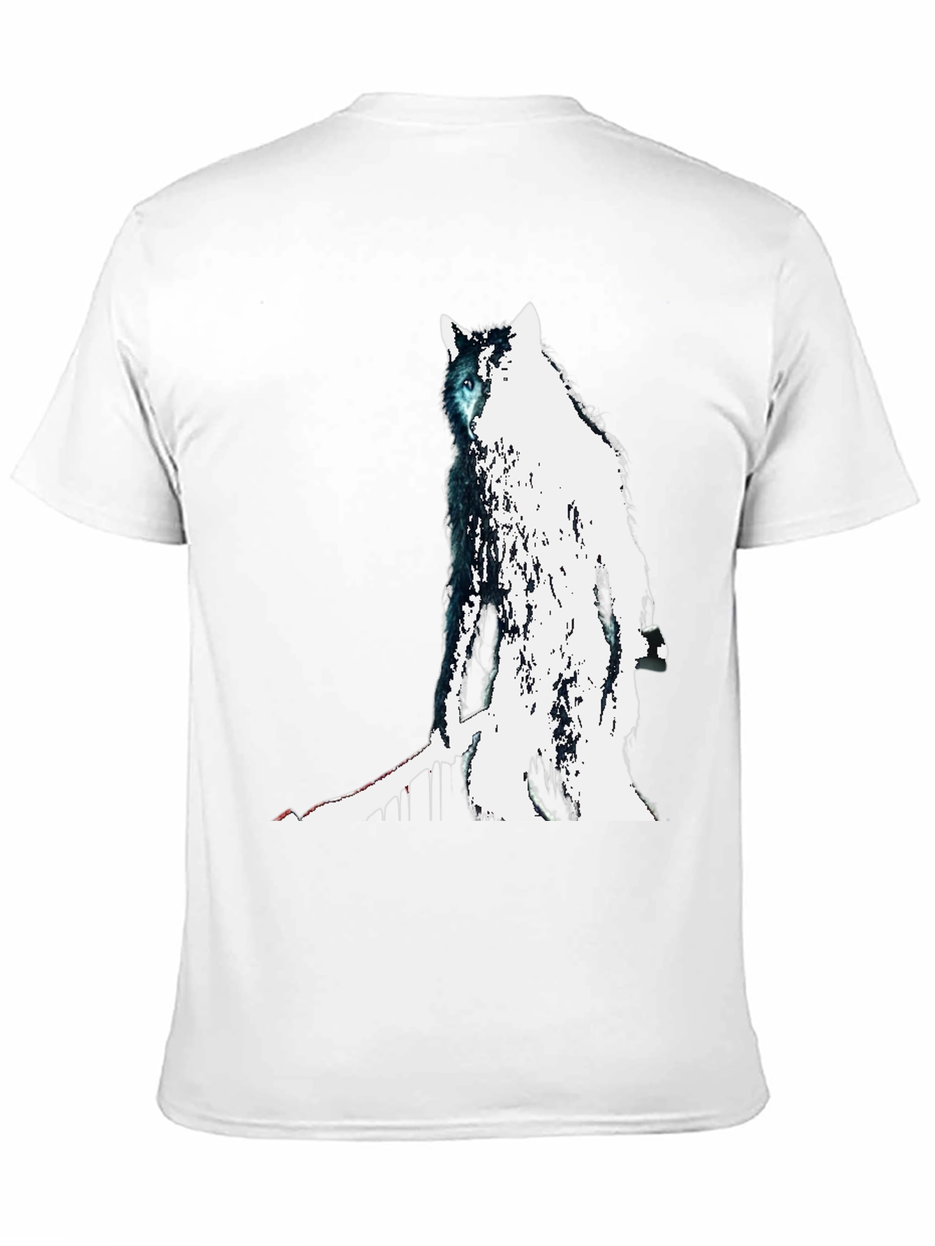 Wolf Graphic Print Tee - Mens Black T-Shirt