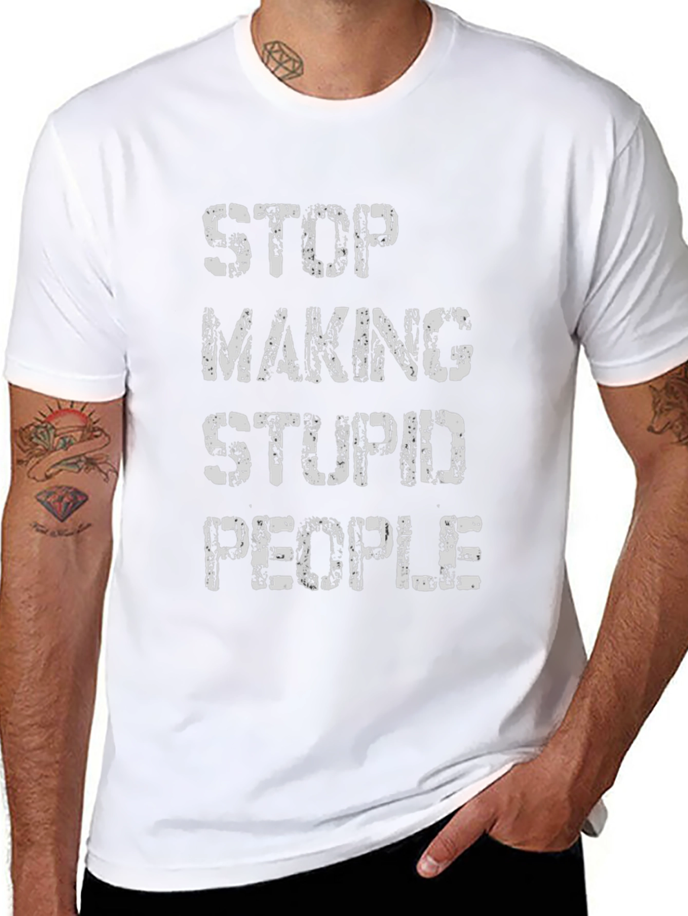 Stop Making Stupid People Graphic Tee - Black