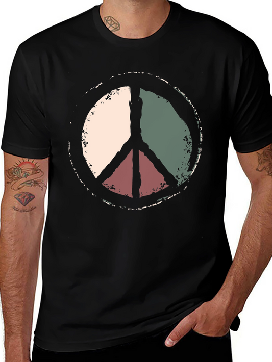 Vintage Peace Sign Graphic T-Shirt