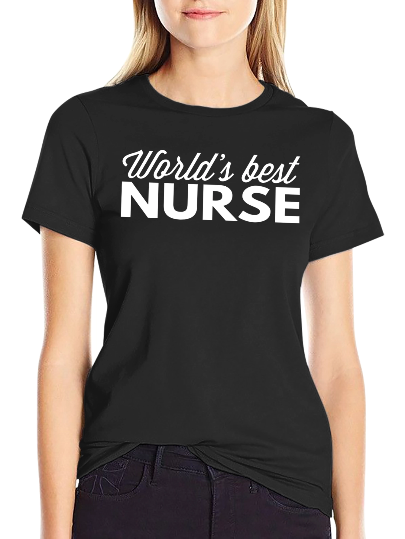 Worlds Best Nurse Black Graphic Tee