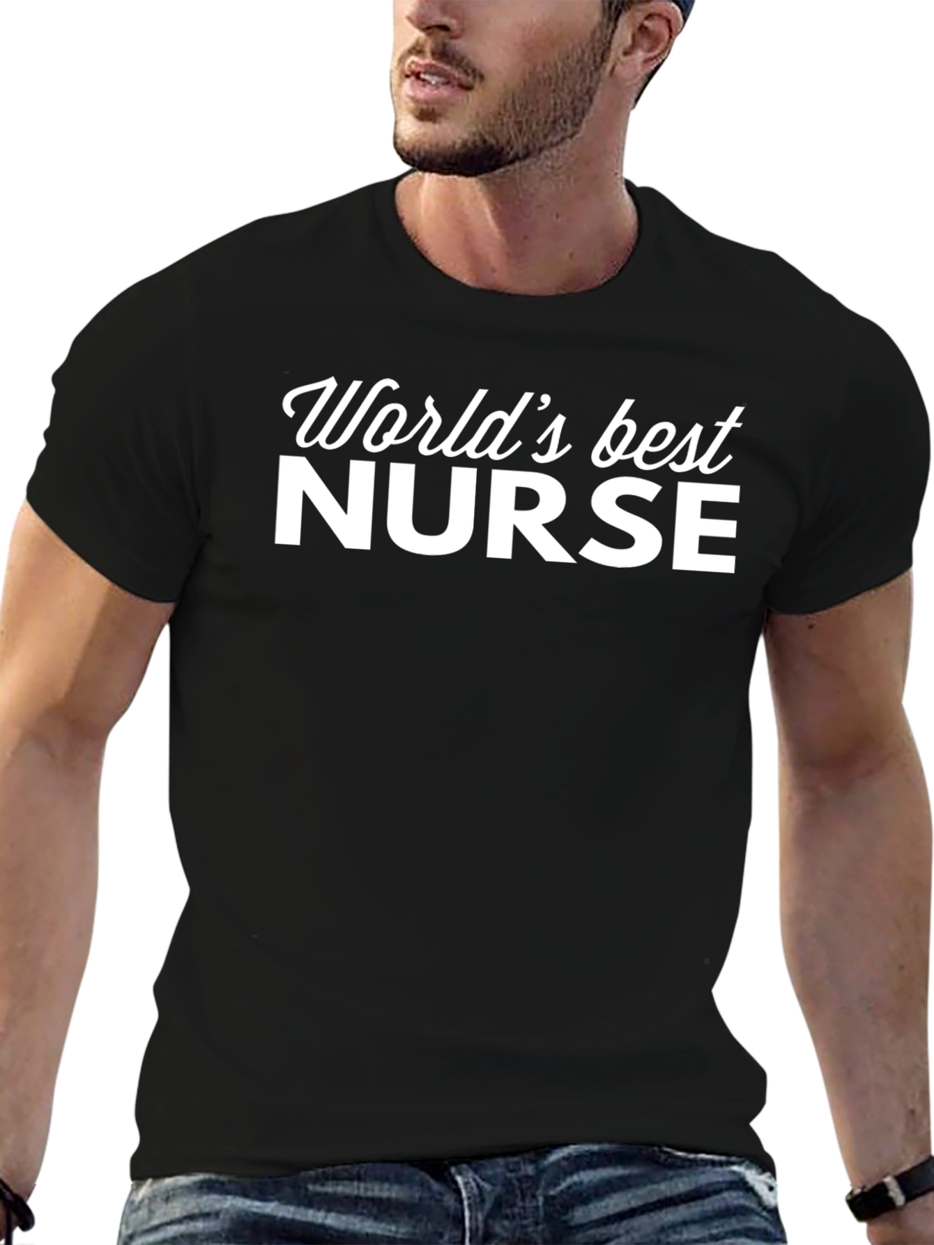 Worlds Best Nurse Black Graphic Tee