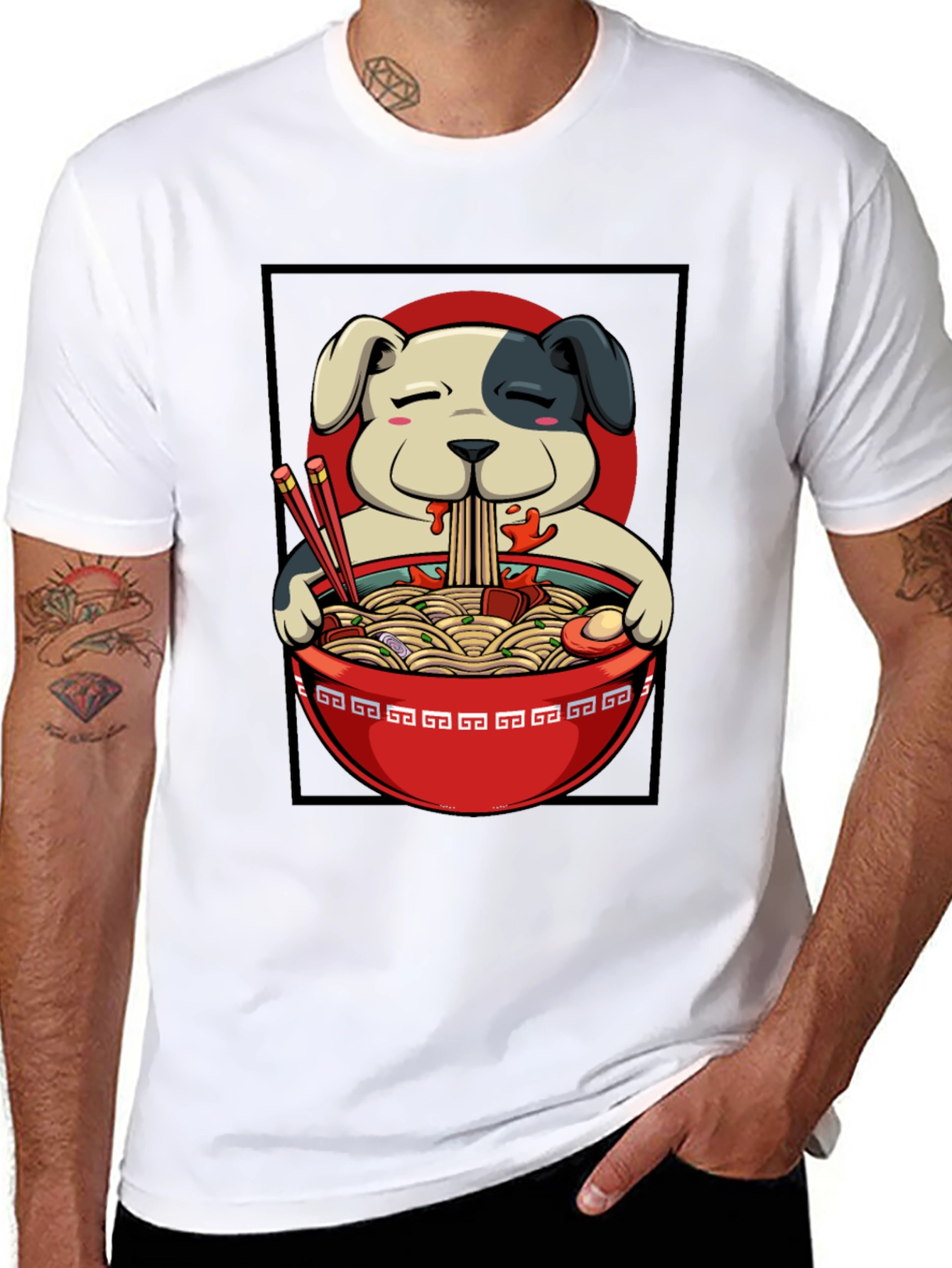 Ramen Dog T-Shirt - Cute Anime Style Tee