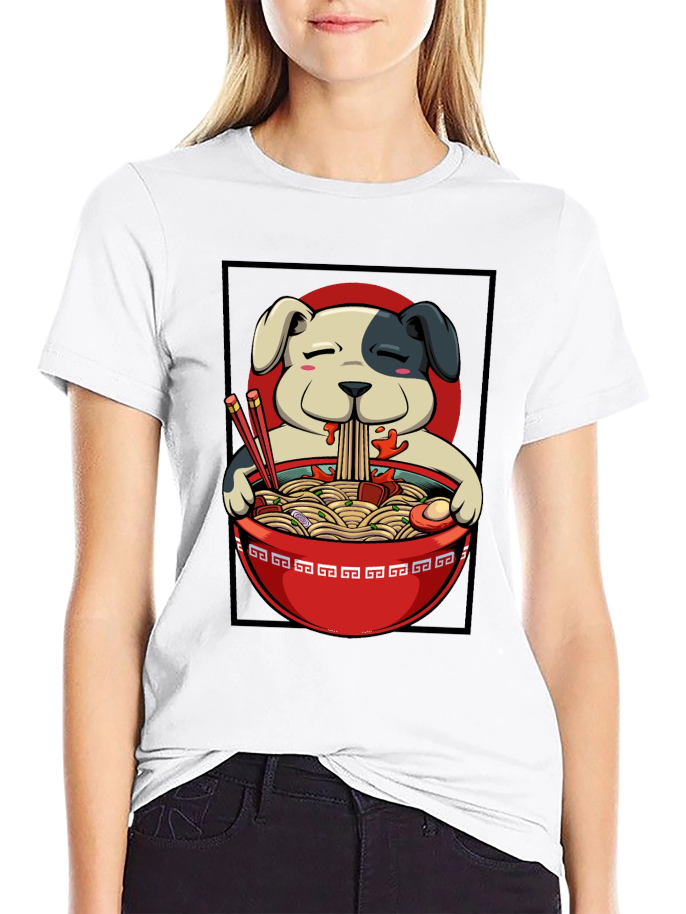 Ramen Dog T-Shirt - Cute Anime Style Tee
