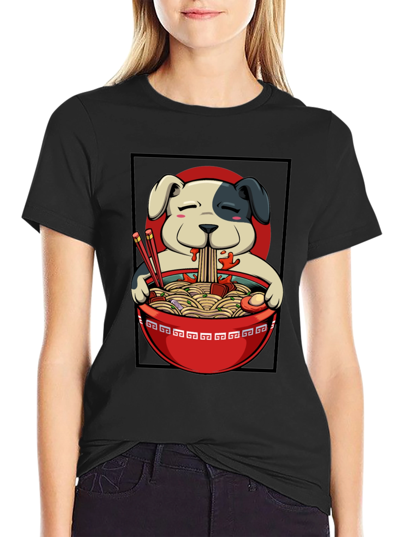 Ramen Dog T-Shirt - Cute Anime Style Tee