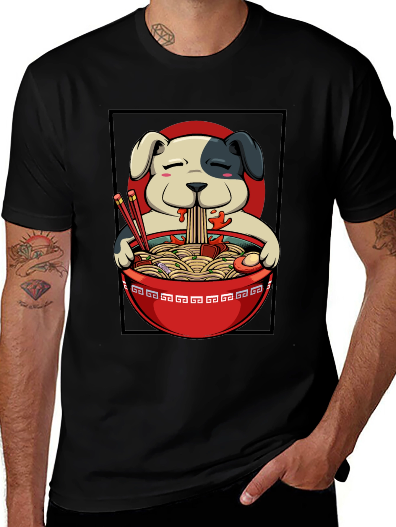 Ramen Dog T-Shirt - Cute Anime Style Tee